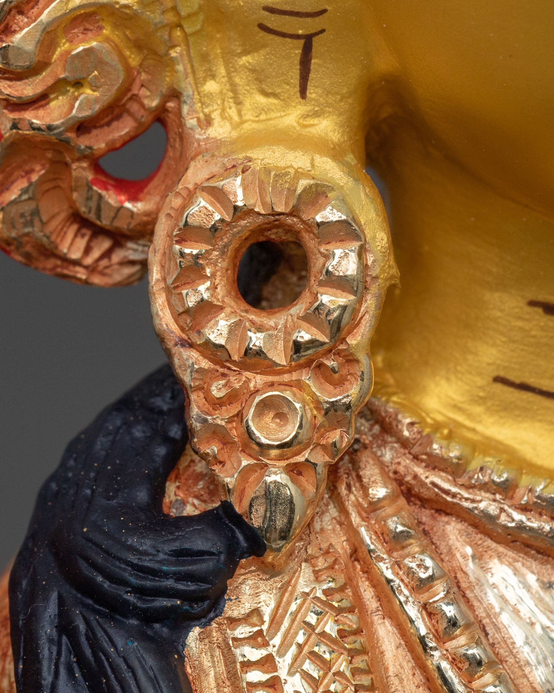 Hand Carved Chenrezig Copper Statue | Sacred Meditation Sculpture