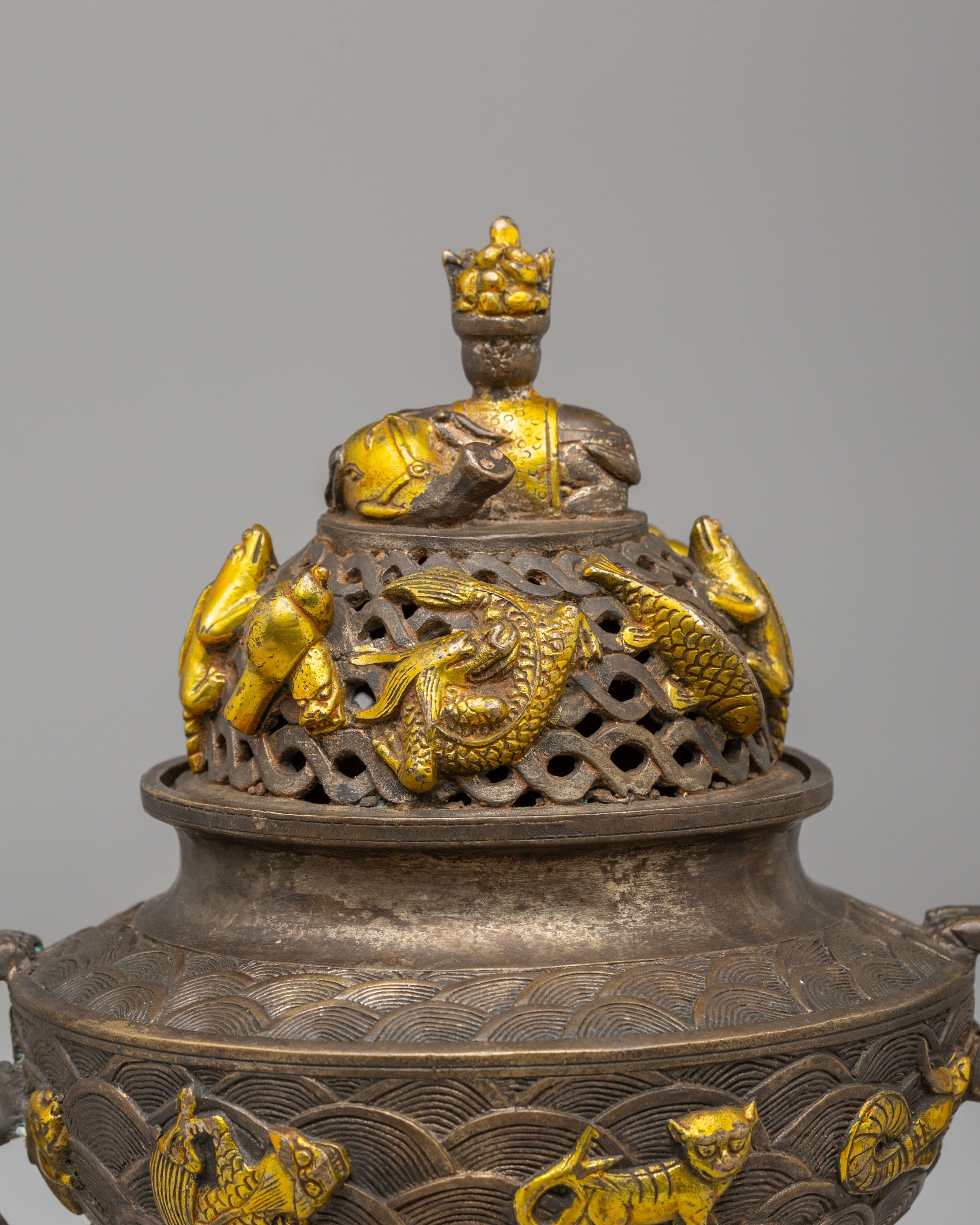 Buddhist Shrine Incense Burner | Handcrafted Ritual Item