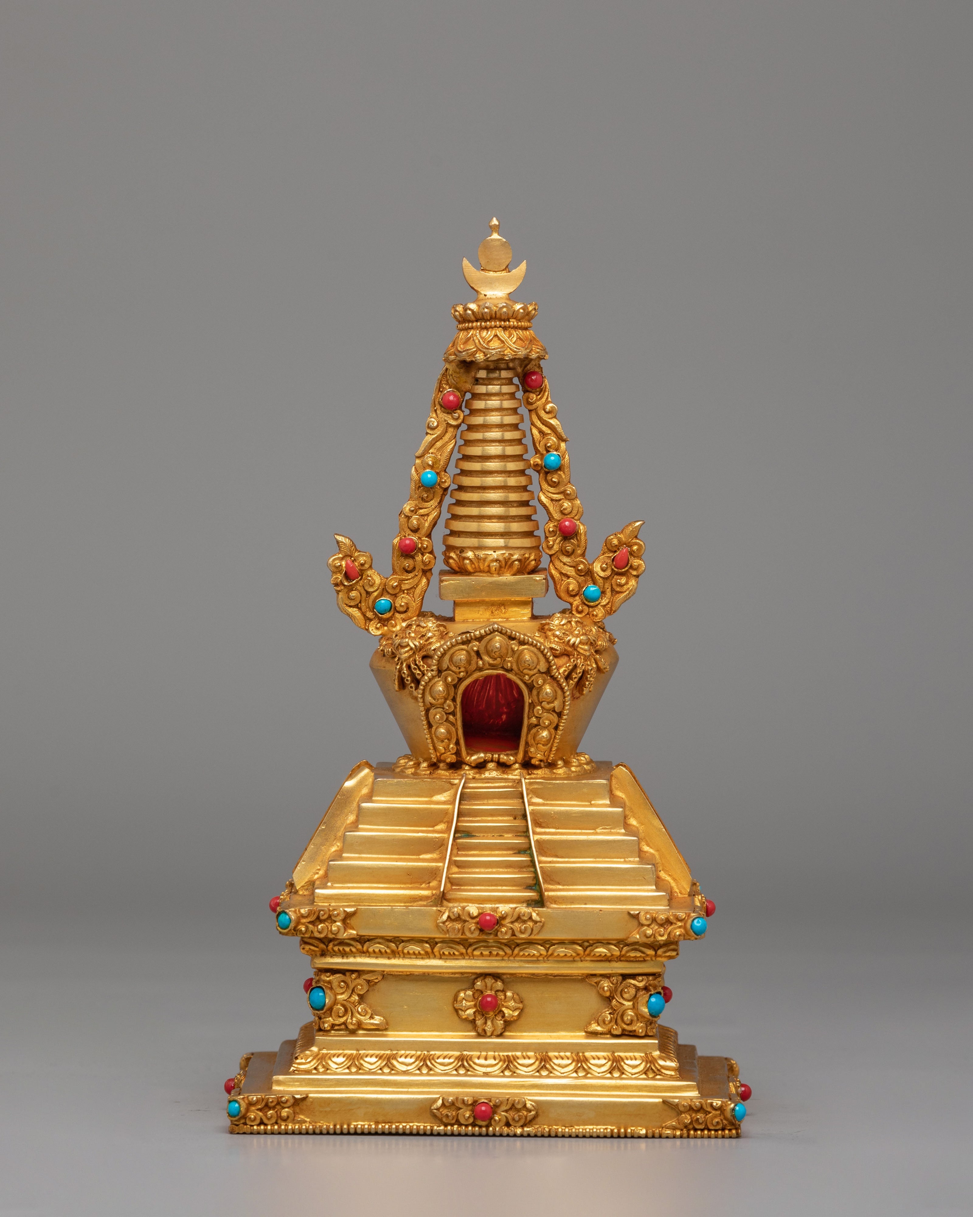 Buddhist Eight Stupa Collection Set | Sacred Ritual Artifact