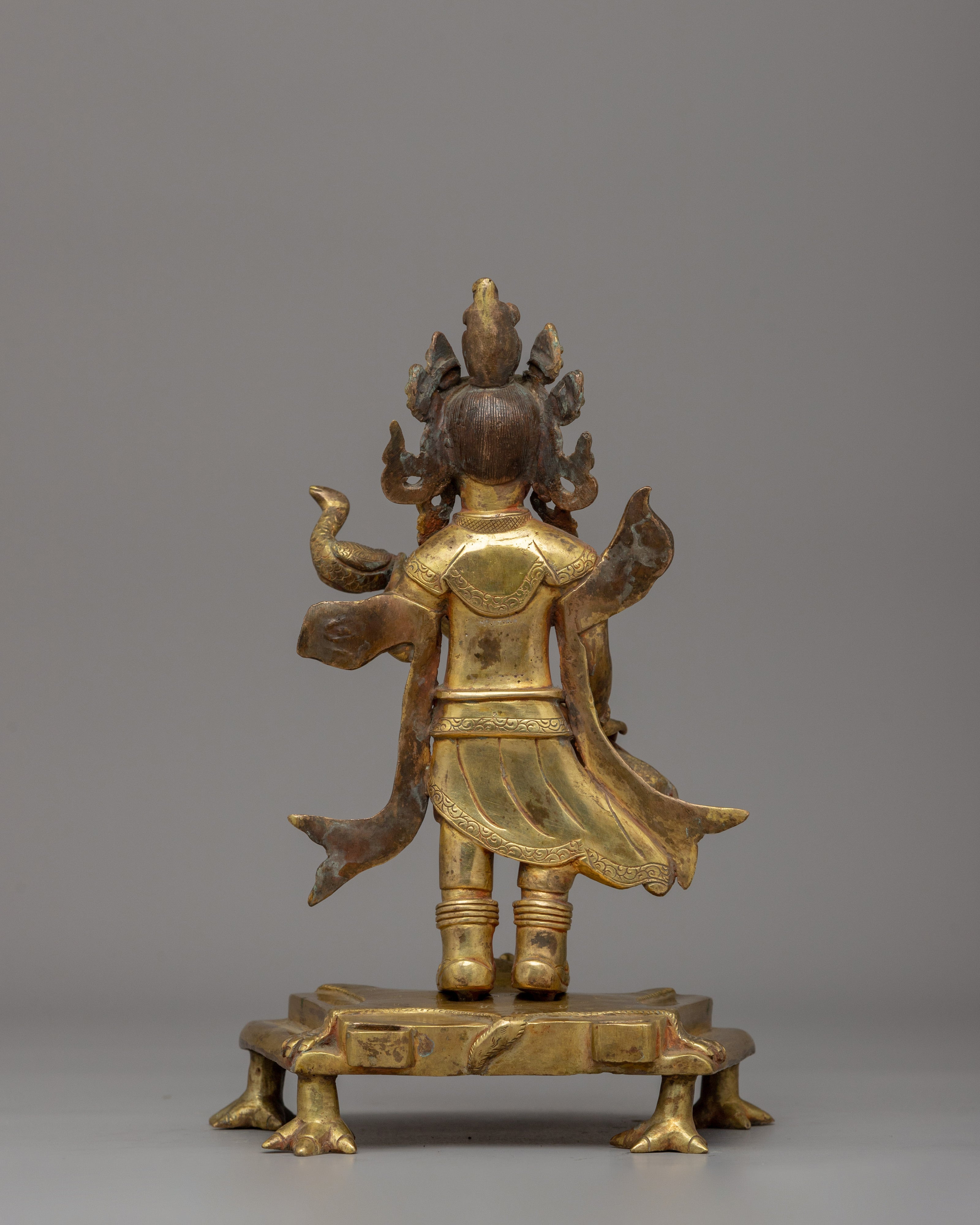Handcrafted Protector Statue Set | Sacred Buddhist Guardian Deities