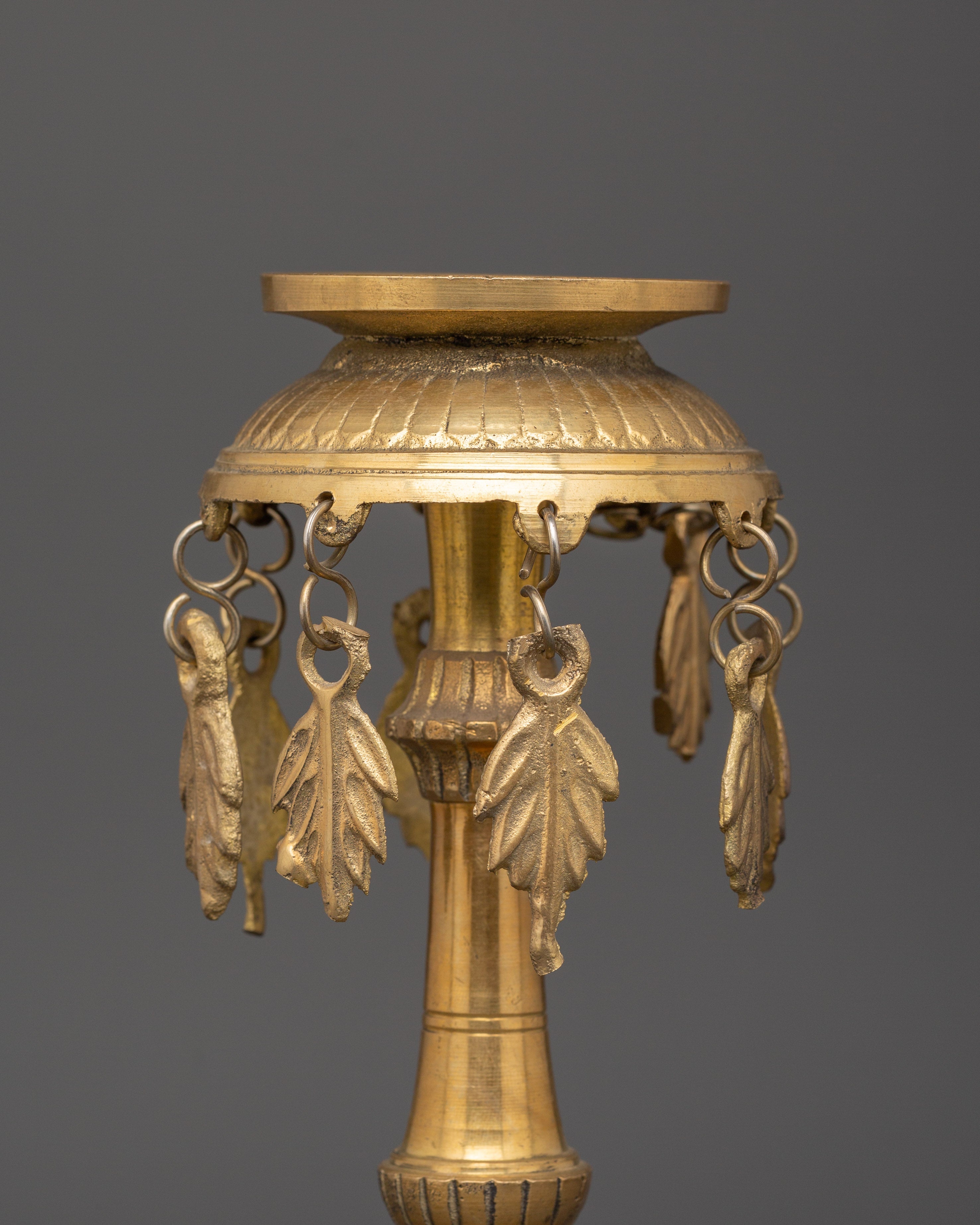Nepali Traditional Brass Oil Lamp | Pooja Lamp for Home Altar and Decor