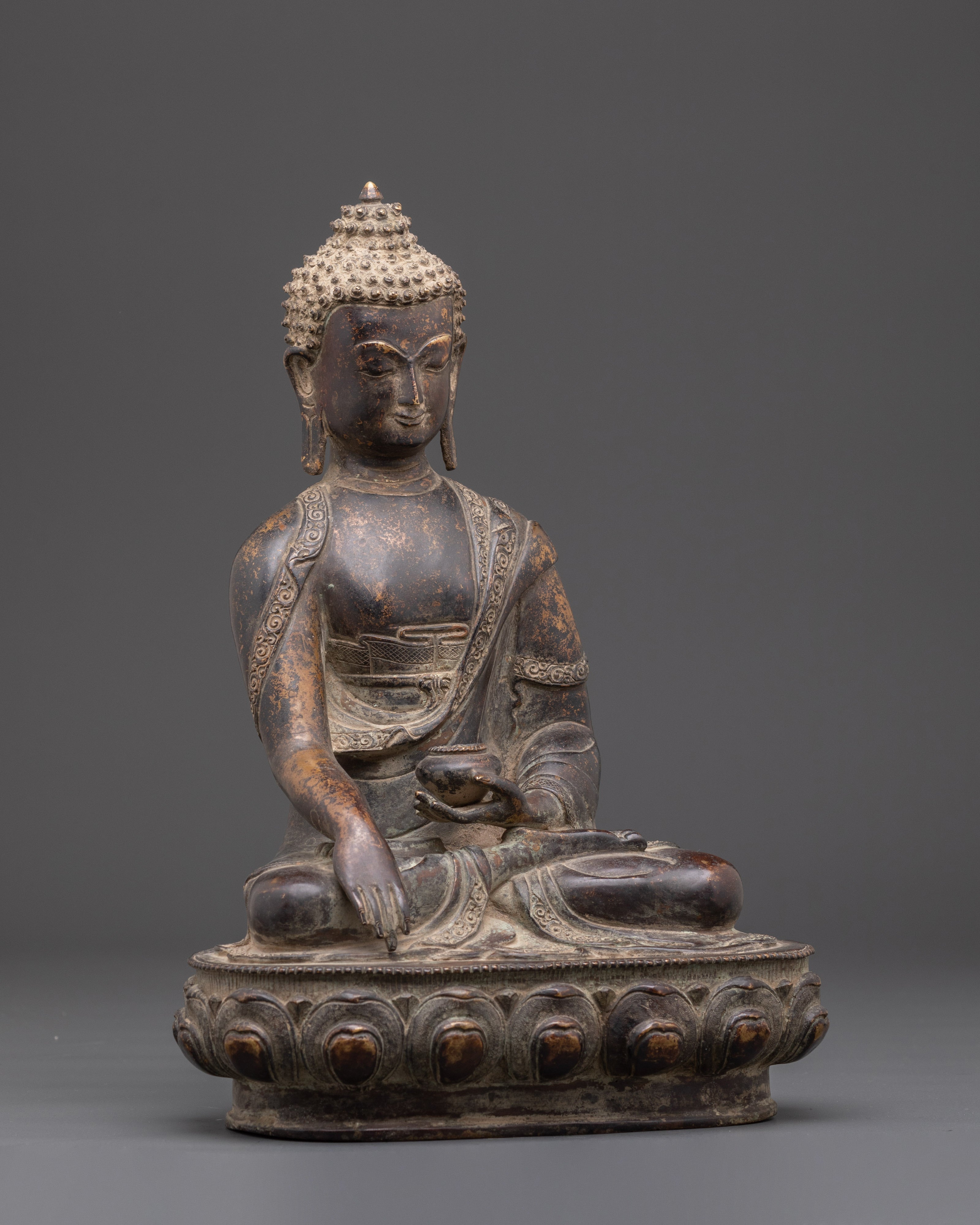 Spiritual Enlightenment Shakyamuni Statue | Handcrafted Copper Buddha Sculpture