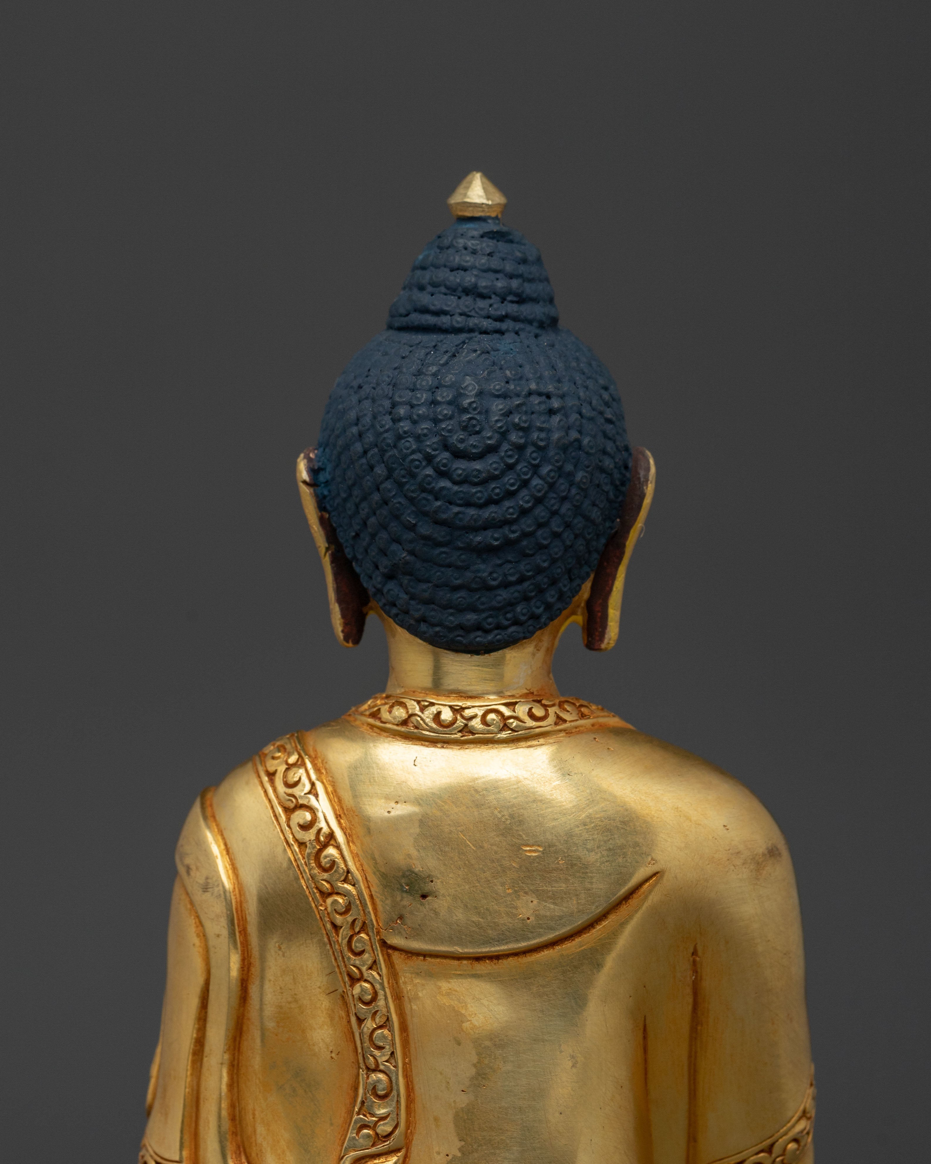 Traditional Shakyamuni Buddha Enlightened Statue | Sacred Buddhist Altar Figure