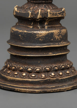 Antique Copper Stupa | Symbol of Enlightenment