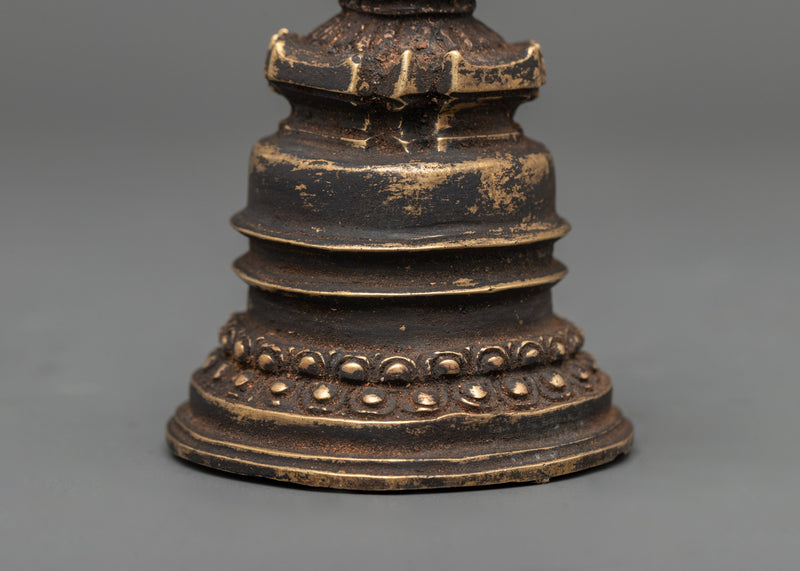 Antique Copper Stupa | Symbol of Enlightenment