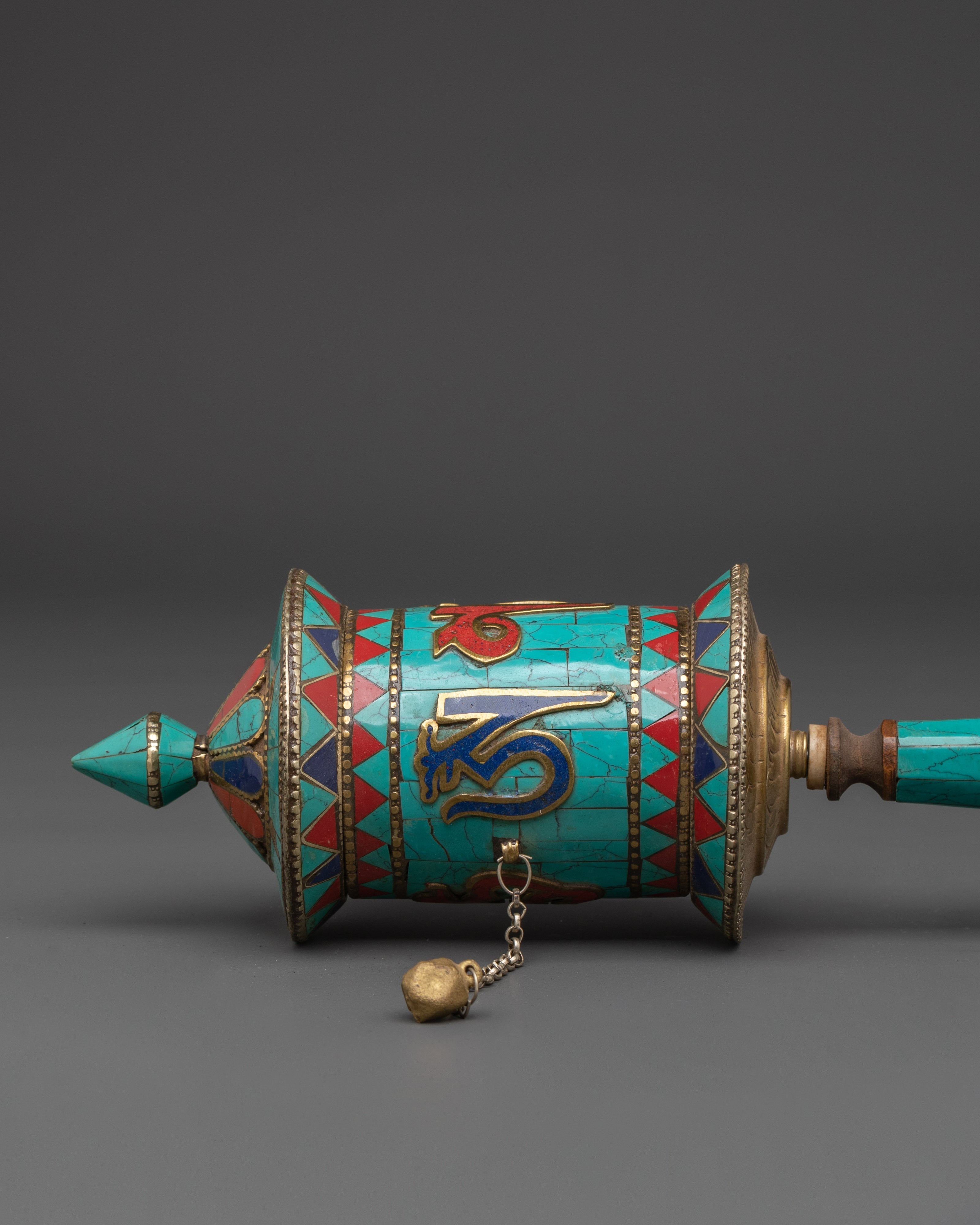 Handcrafted Tibetan Handheld Prayer Wheel | A Sacred Spiritual Tool