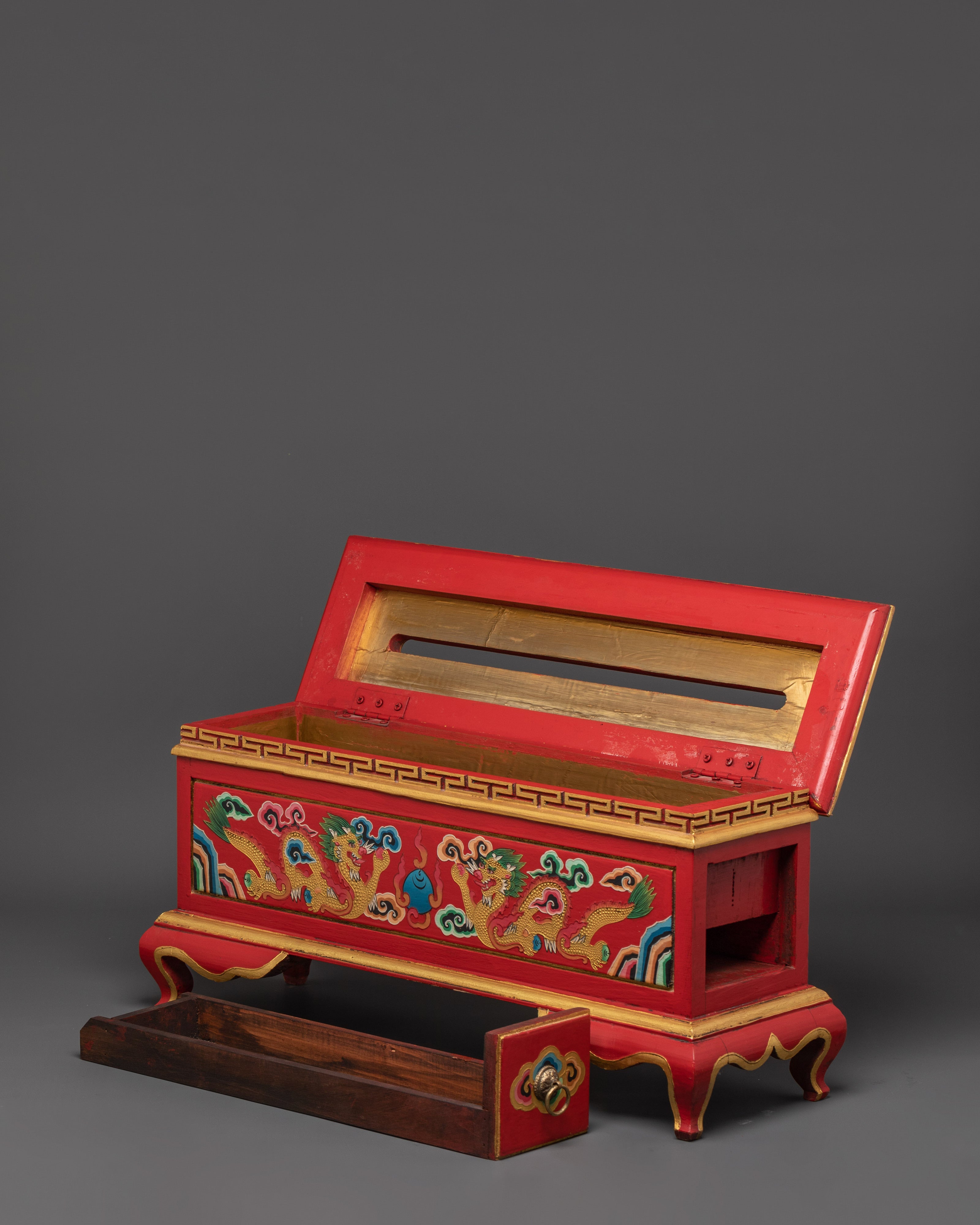 Traditional Ritual Wooden Incense Burner | Sacred Buddhist Home Decor