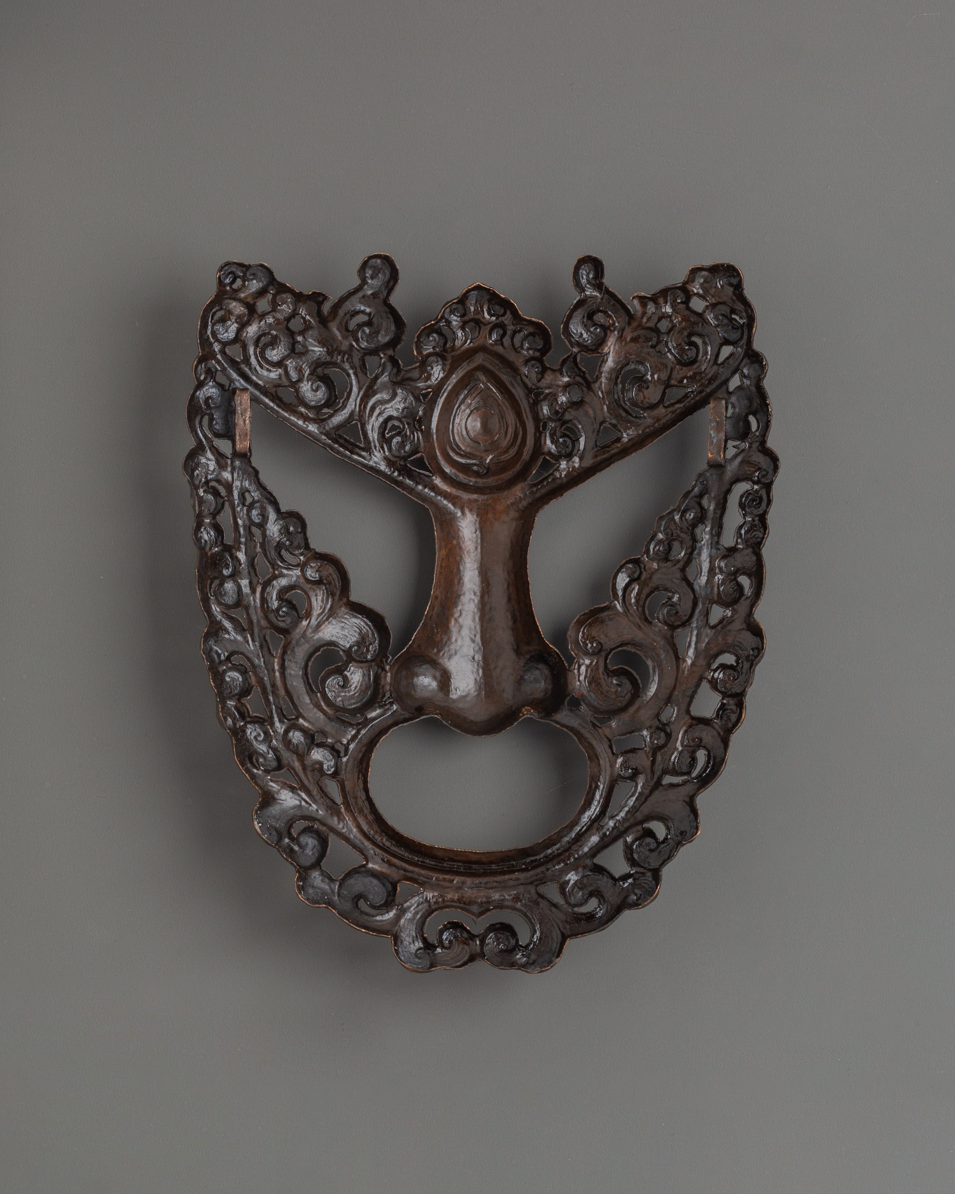 Tibetan Oxidized Mask for Ritual | Perfect for Sacred Spaces and Home Decor