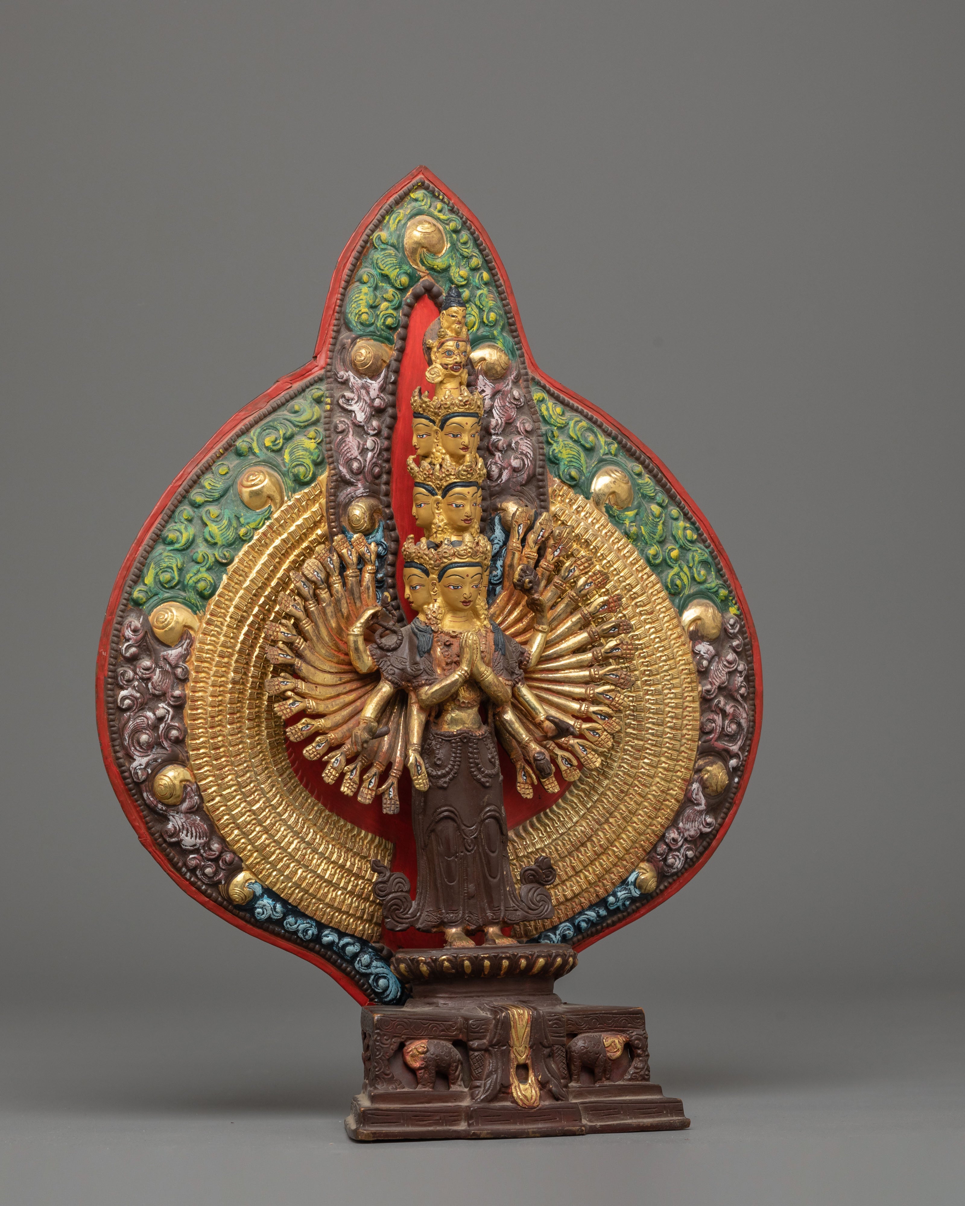 Nepalese Thousand Armed Chenrezig Statue | Avalokiteshvara Buddhist Art