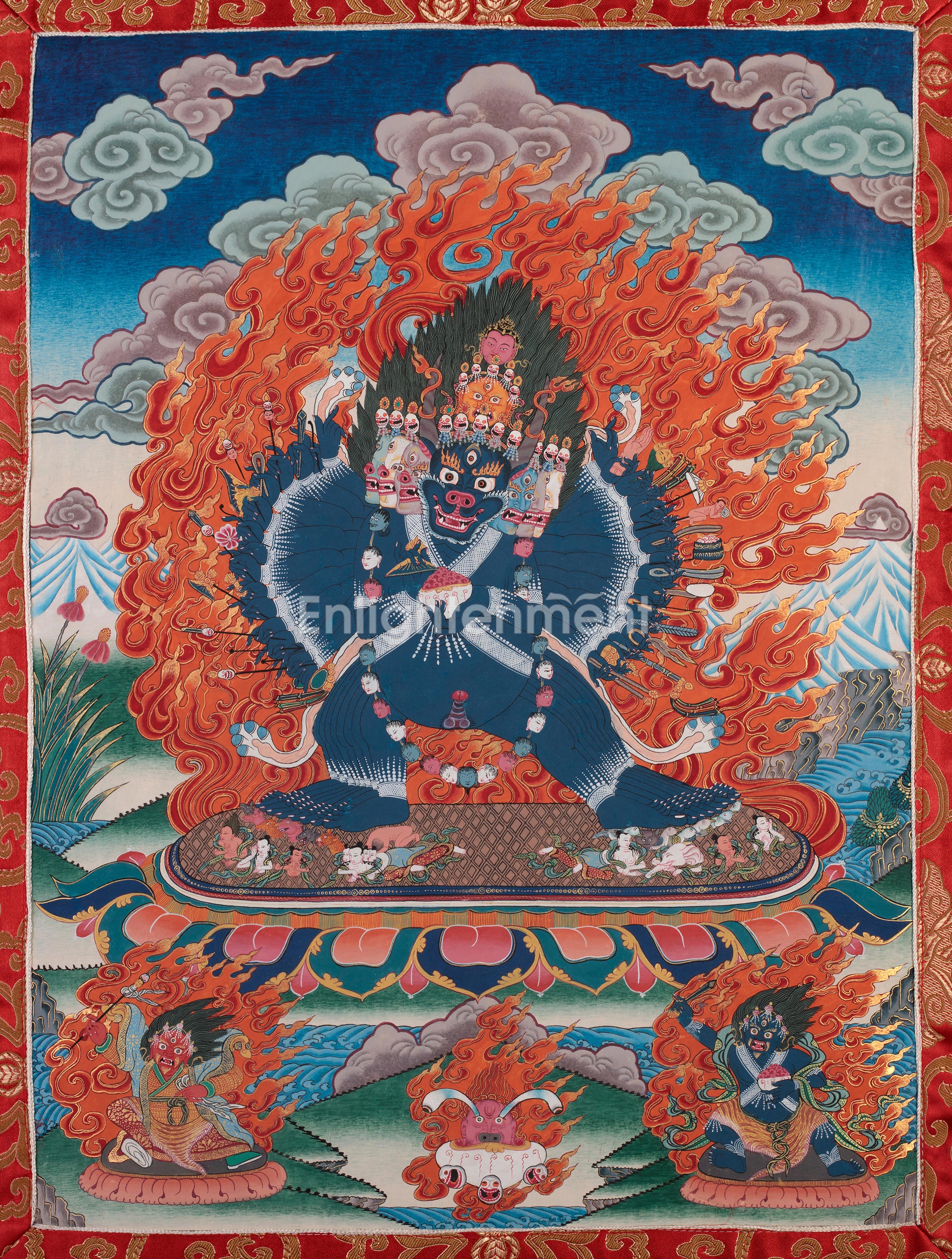 Heruka Yamantaka Thangka | The Wrathful Conqueror of Death