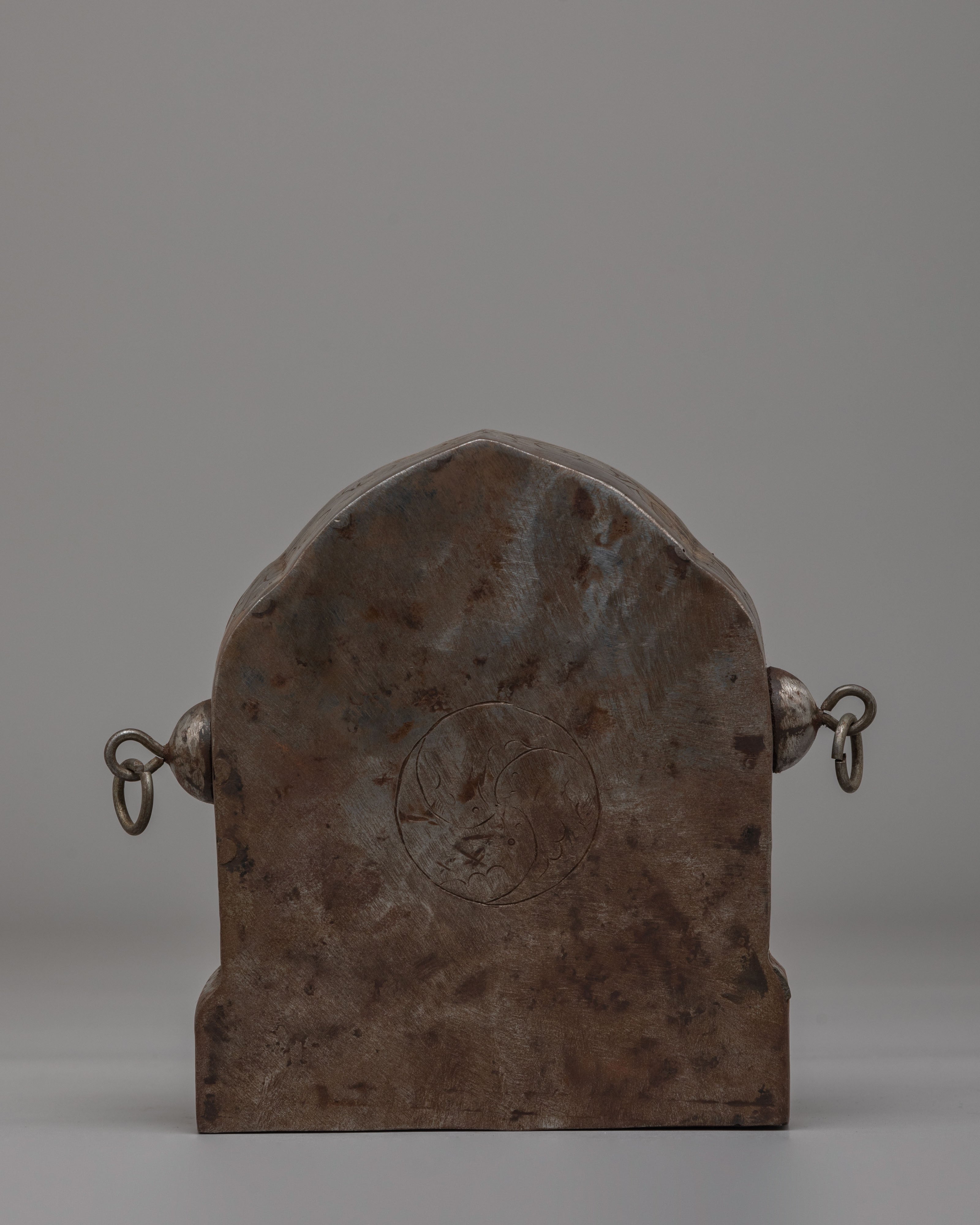 Handcrafted Buddhist Ghau Box with Deity | Tibetan Ritual Box for Offerings