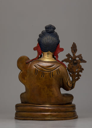 Tibetan Manjushri Statue | Exquisite Copper Sculpture Reflecting Himalayan Artistry