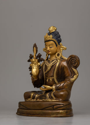 Tibetan Manjushri Statue | Exquisite Copper Sculpture Reflecting Himalayan Artistry