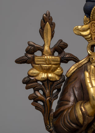 Tibetan Manjushri Statue | Exquisite Copper Sculpture Reflecting Himalayan Artistry