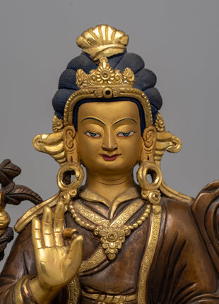 Tibetan Manjushri Statue | Exquisite Copper Sculpture Reflecting Himalayan Artistry