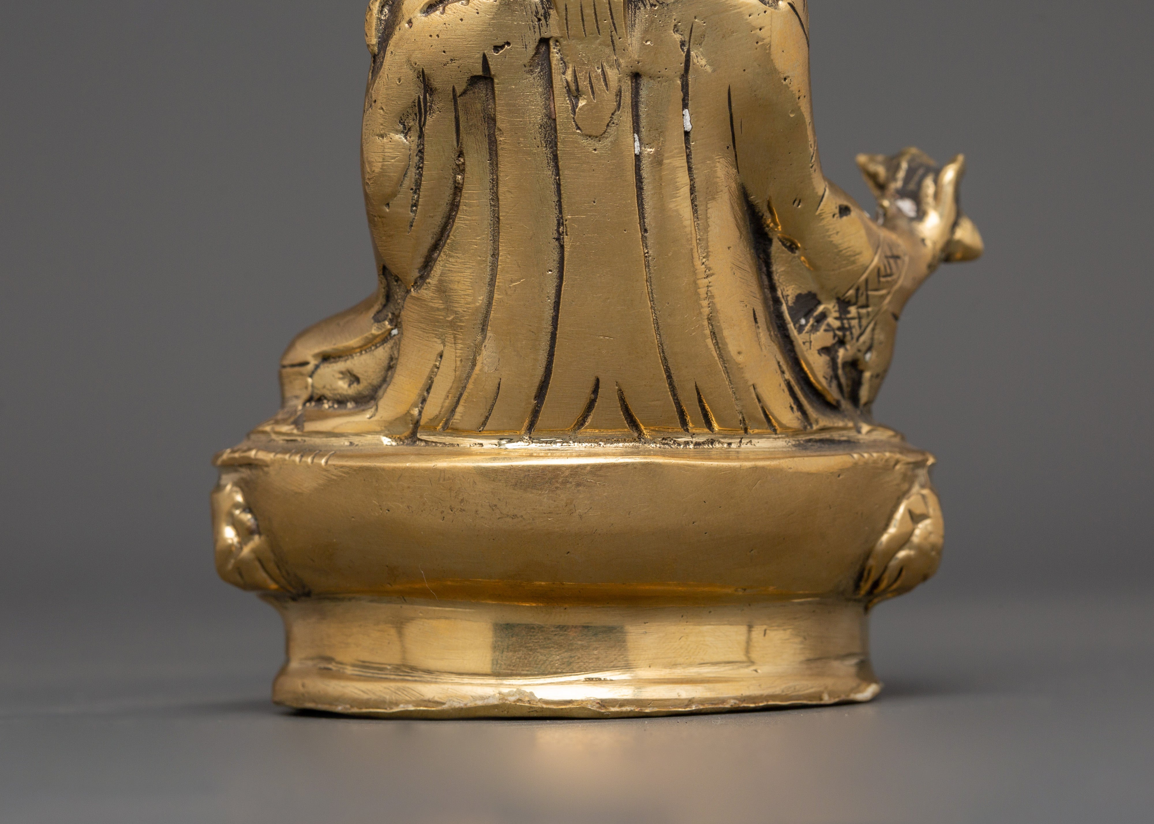 Brass Guru Rinpoche Statue | The Lotus-Born Master of Tibetan Buddhism
