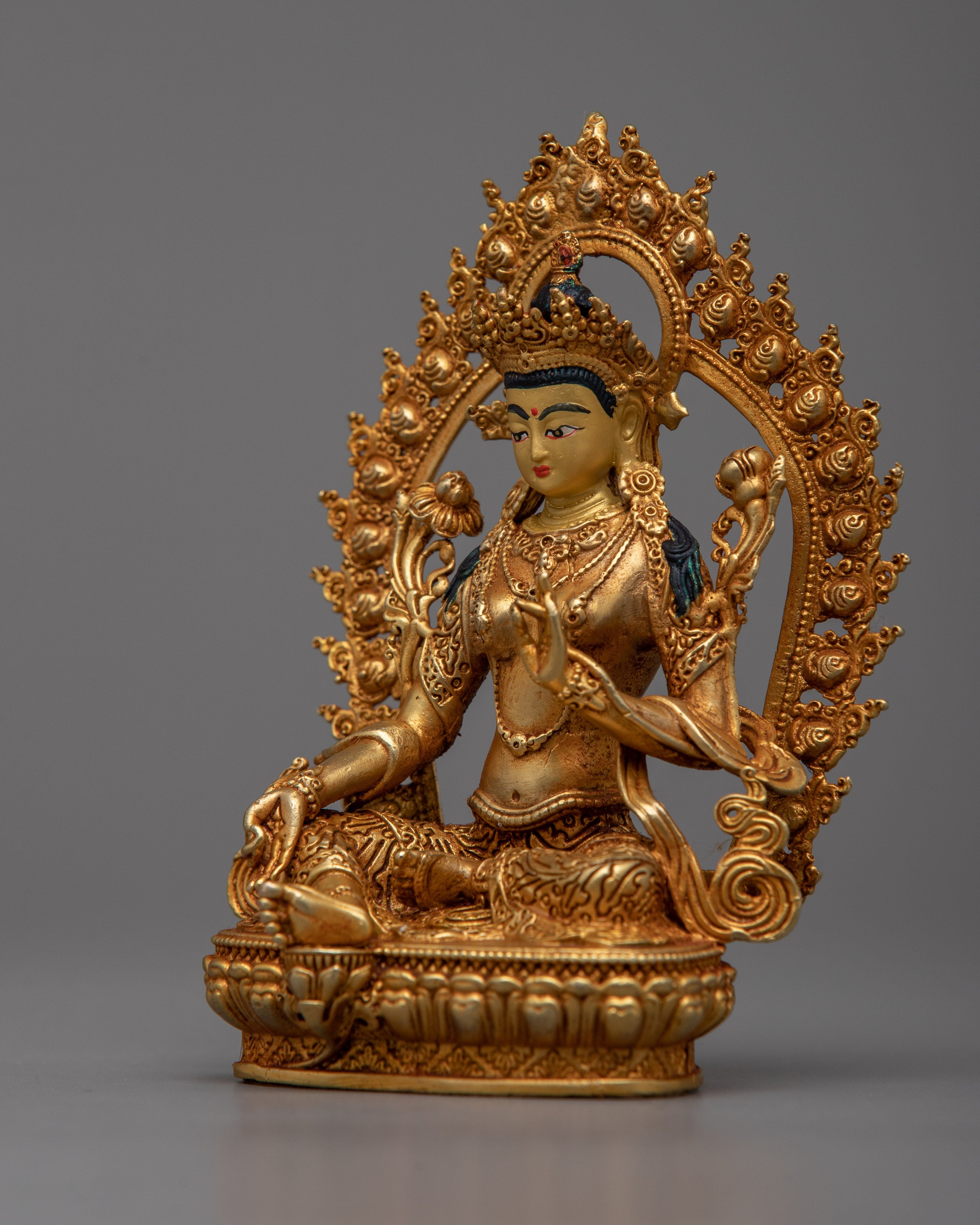 Green Tara Machine Made Statue | Graceful Elegance Crafted with Precision