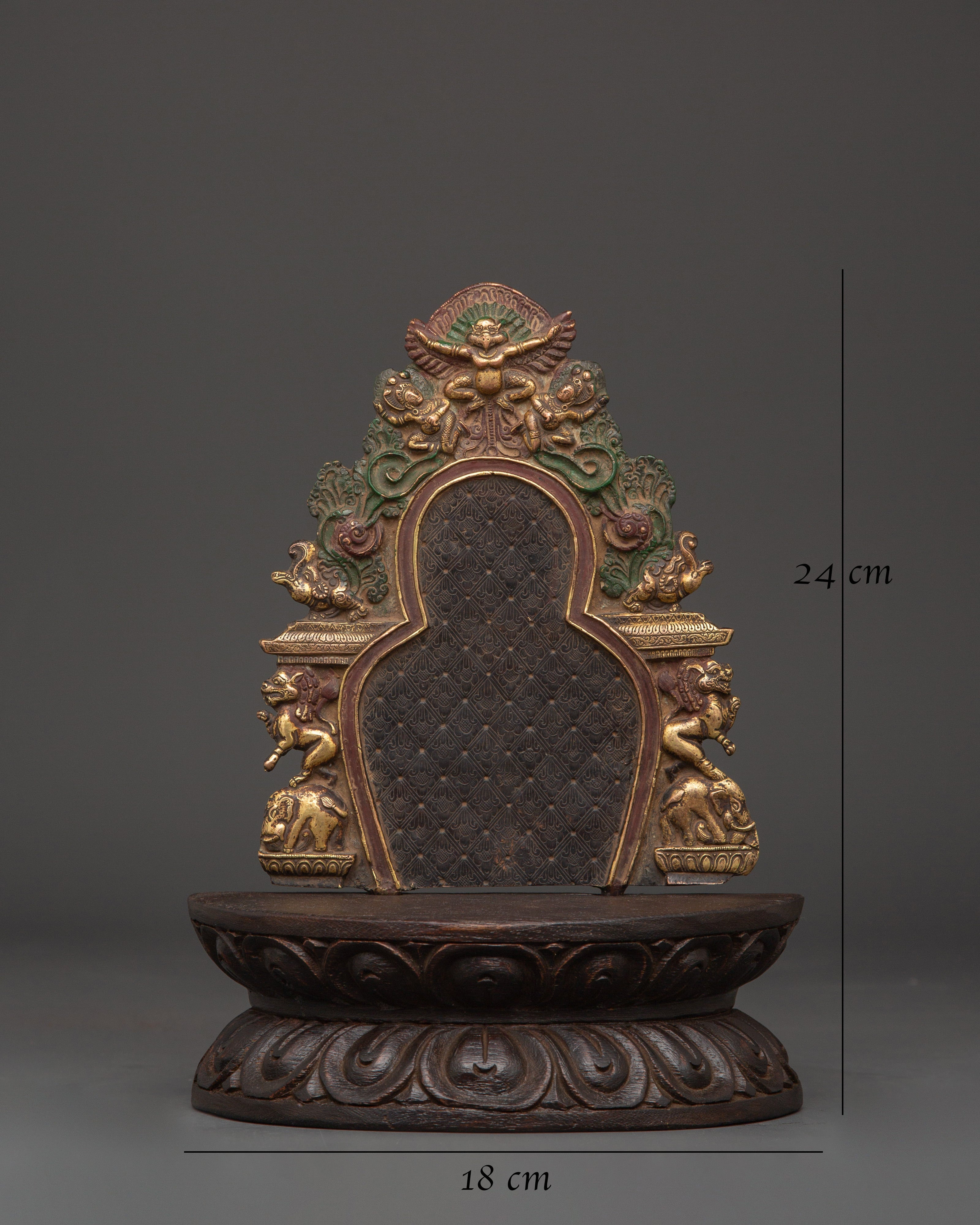 Shakyamuni Buddha Statue with Throne | Sacred Buddhist Altar Decor for Enlightenment