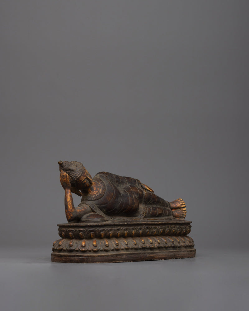 Buddha Statue Sleeping | Serene Representation of Buddha in Restful Meditation