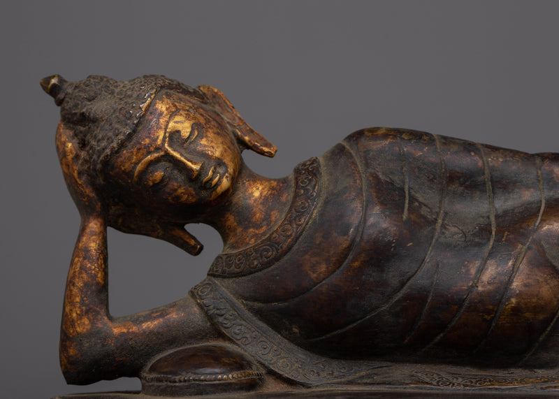 Buddha Statue Sleeping | Serene Representation of Buddha in Restful Meditation