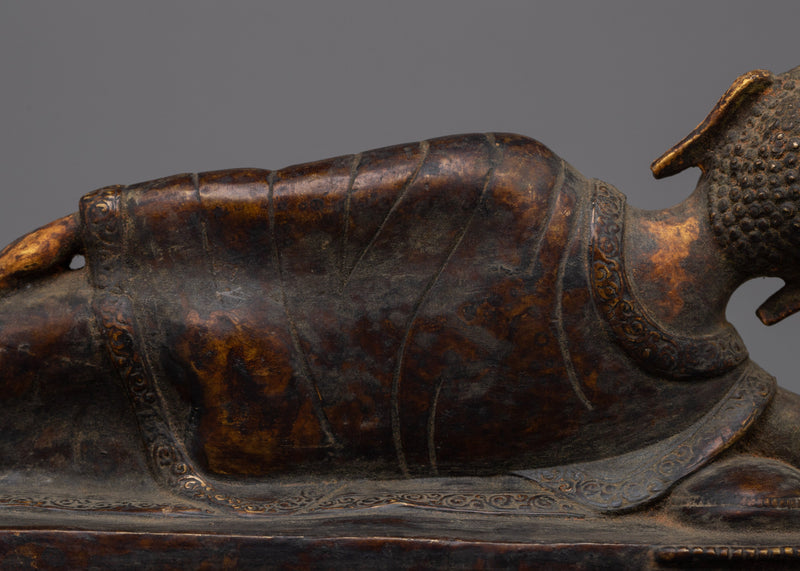 Buddha Statue Sleeping | Serene Representation of Buddha in Restful Meditation