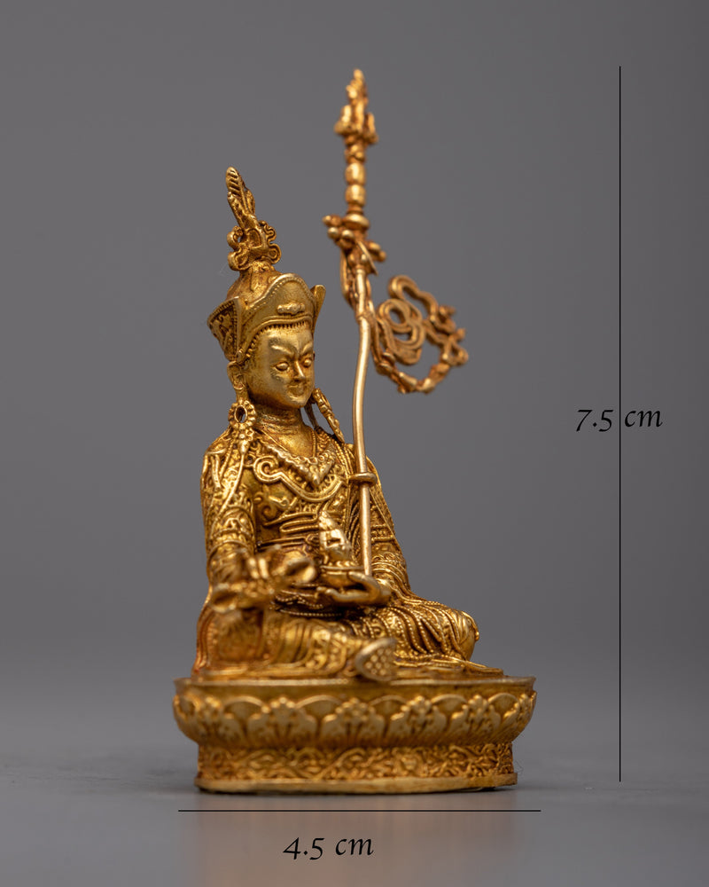 Guru Rinpoche Machine Molded Statue | Exquisitely Gold-Plated Divine Figure