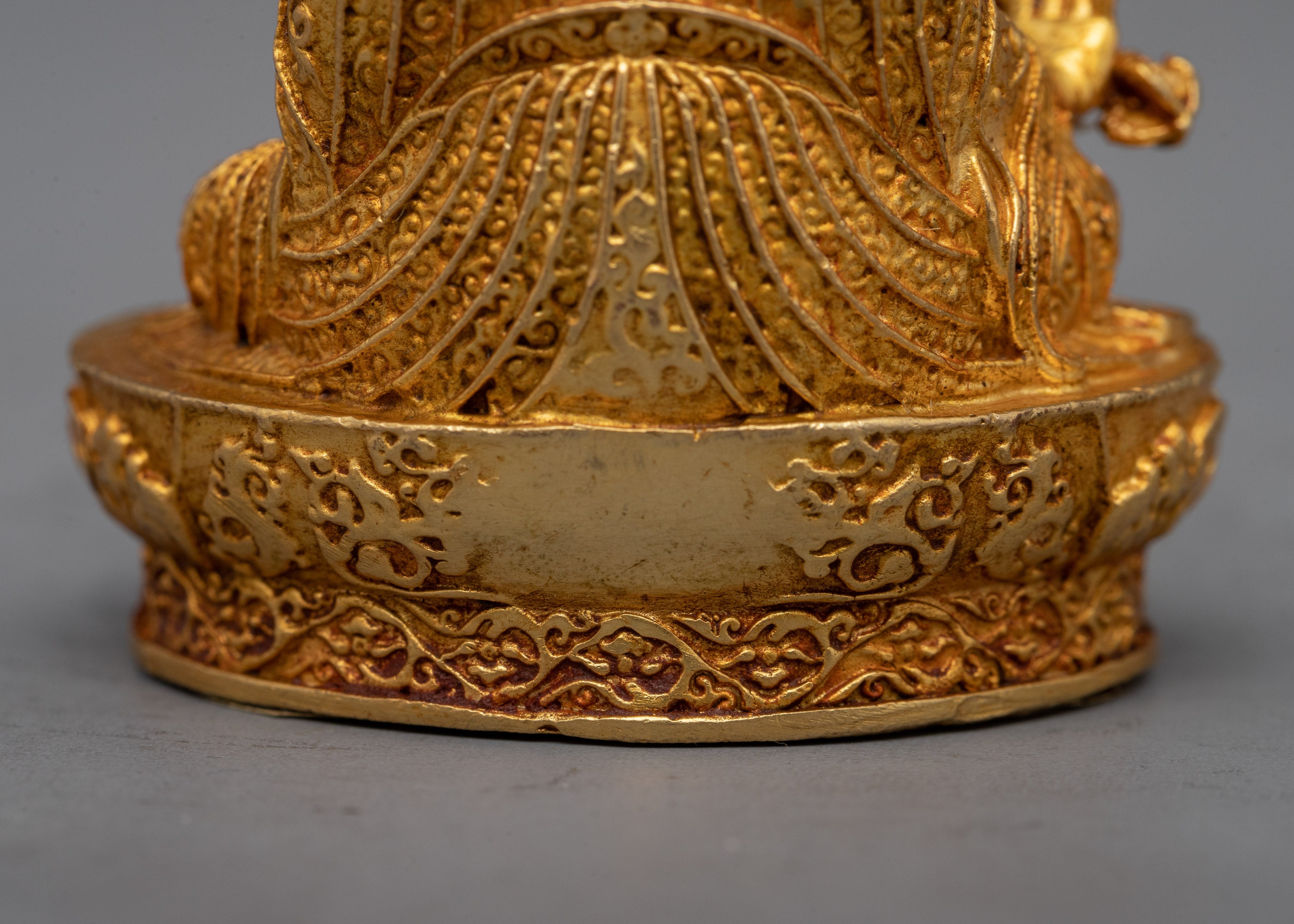 Guru Rinpoche Machine Molded Statue | Exquisitely Gold-Plated Divine Figure