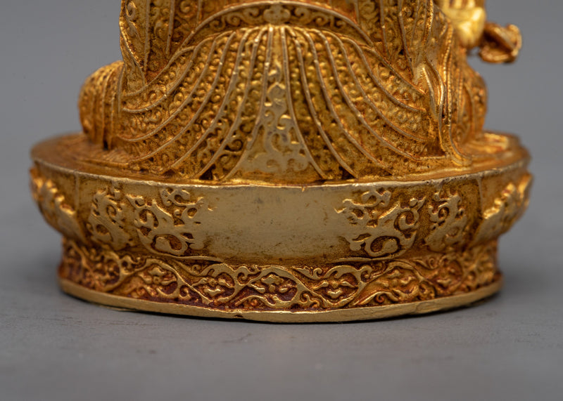 Guru Rinpoche Machine Molded Statue | Exquisitely Gold-Plated Divine Figure