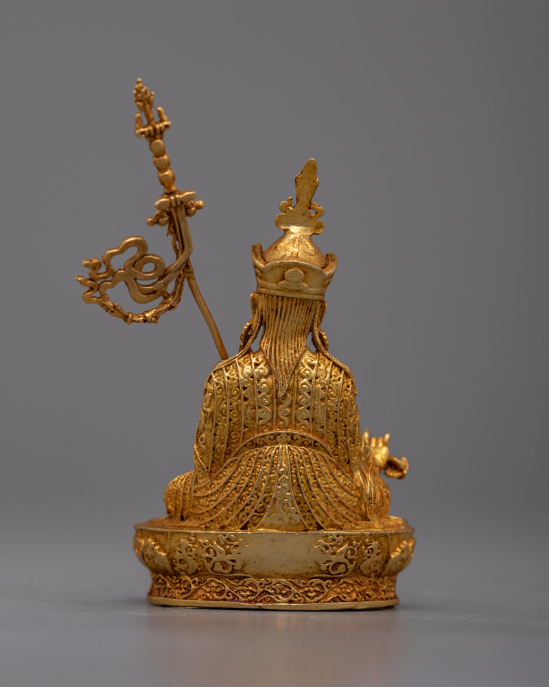 Guru Rinpoche Machine Molded Statue | Exquisitely Gold-Plated Divine Figure