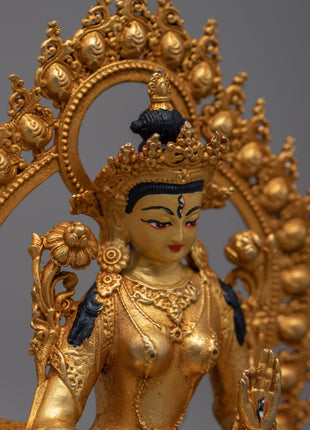 Goddess Machine Made White Tara Statue | Serene Symbol of Compassion and Healing
