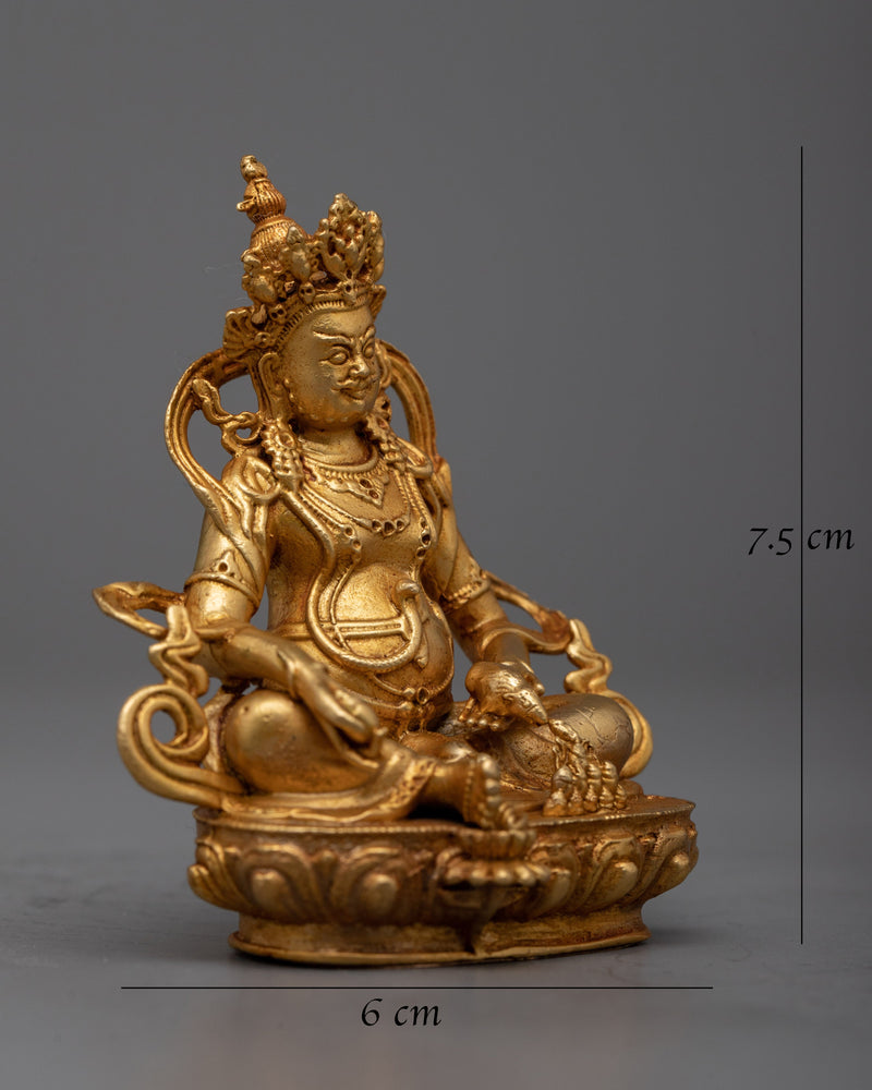 Copper Machine Made Dzambhala Statue | Ideal for Personal Altars and Spiritual Practices