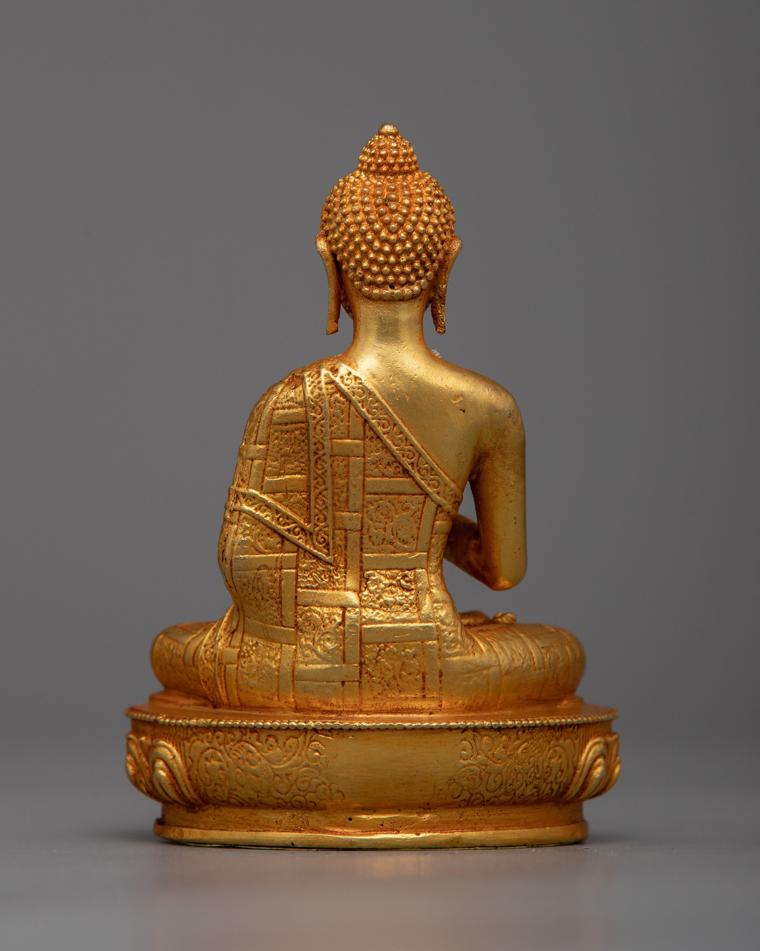 Vairocana Buddha Machine Made Statue | 24K Gold Plating for Radiant Spiritual Presence