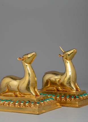 Dharma Wheel and Deer Set | Sacred Symbol of Dharma