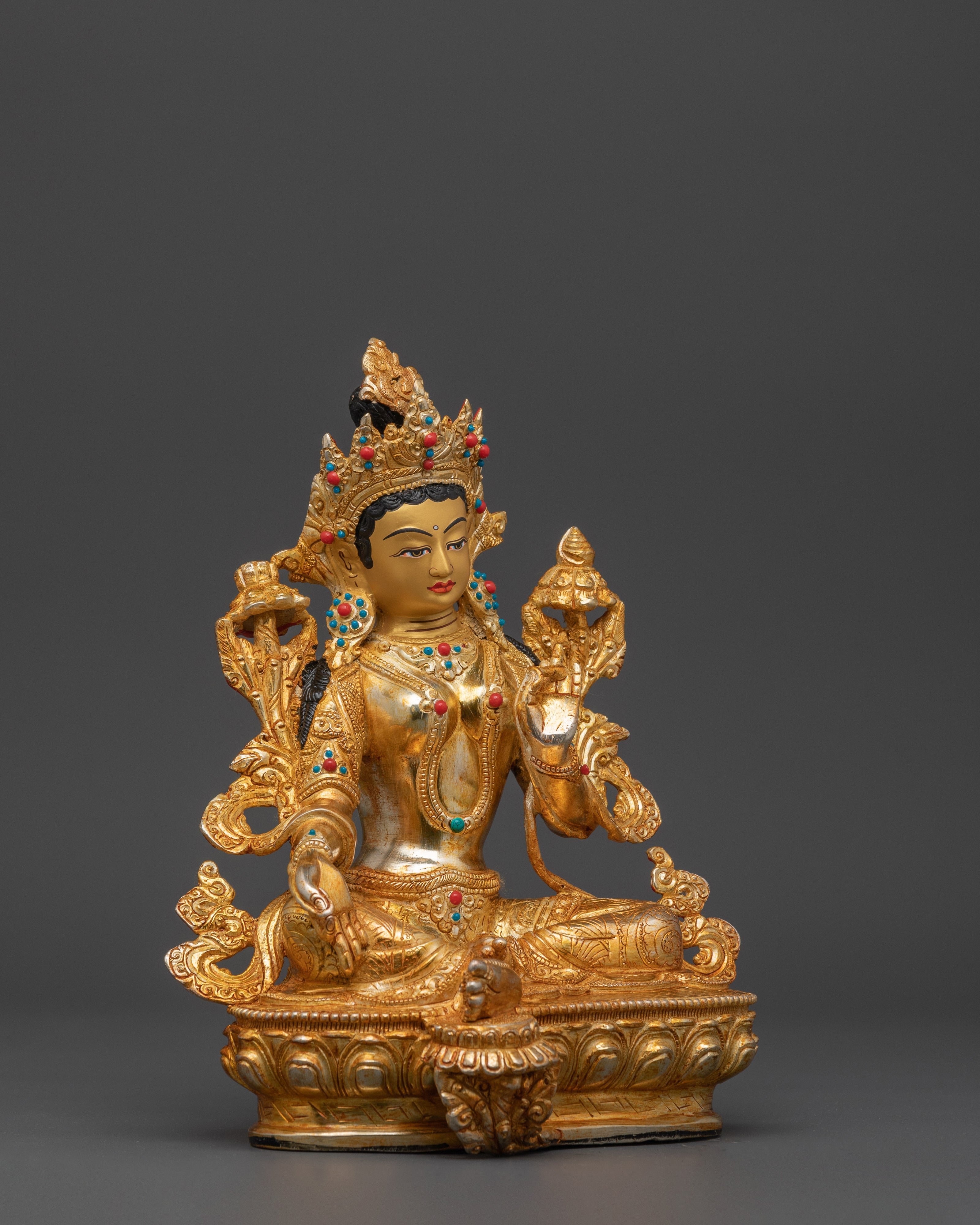 Green Tara Handcrafted Sculpture | Embodiment of compassion