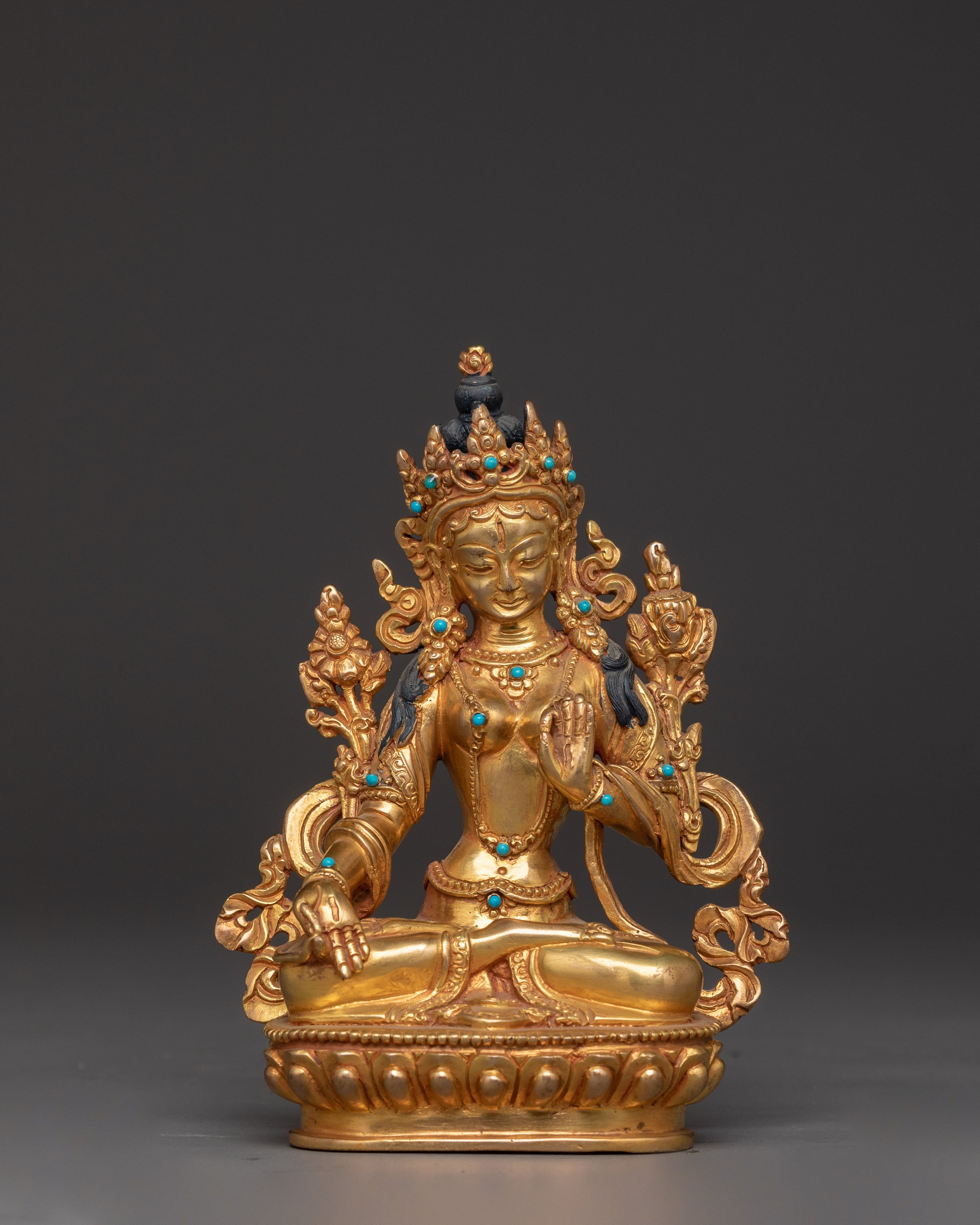 handmade-buddhist-statue-of-white-tara