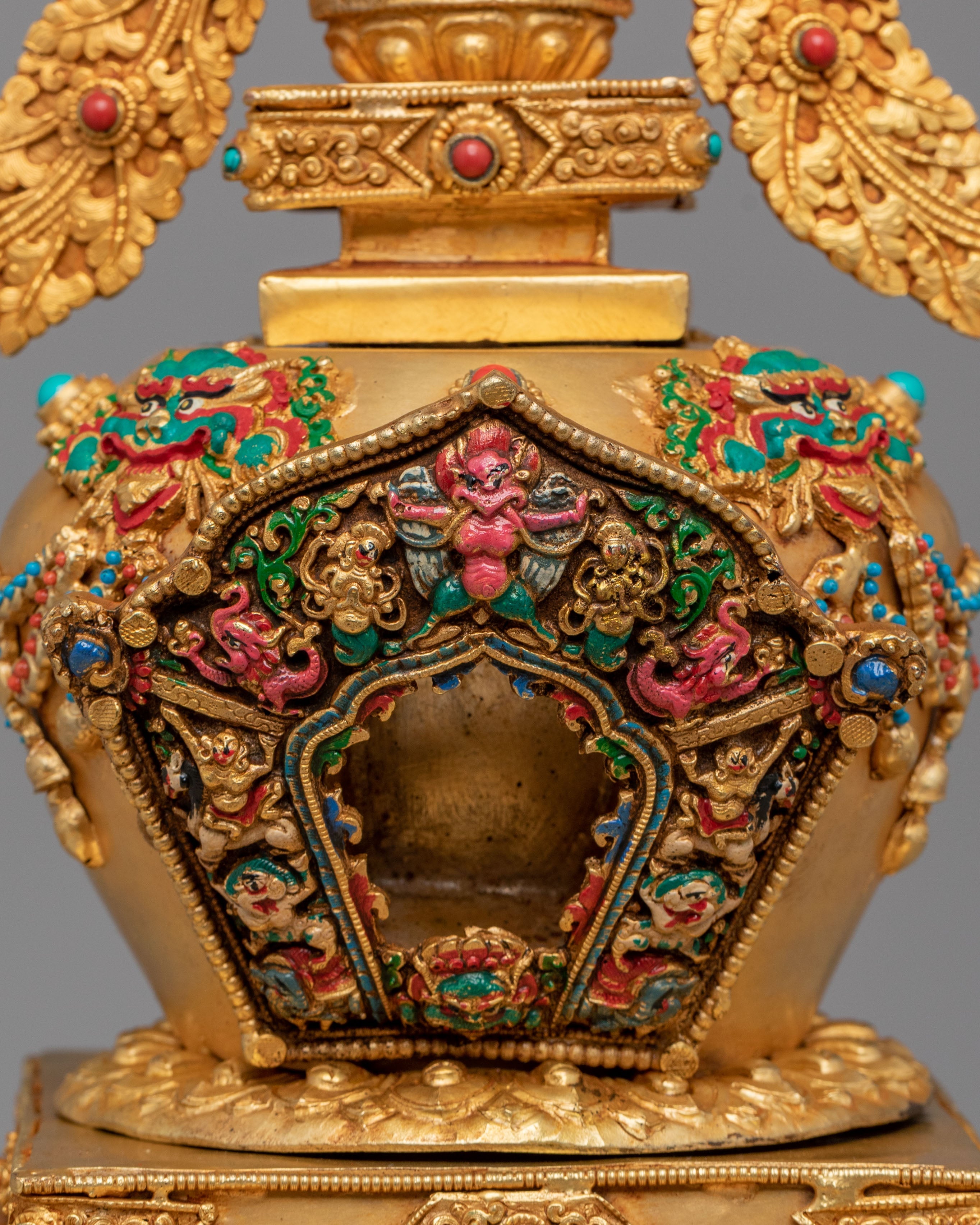 Handcrafted Traditional Tibetan Stupa | Himalayan Spiritual Decor