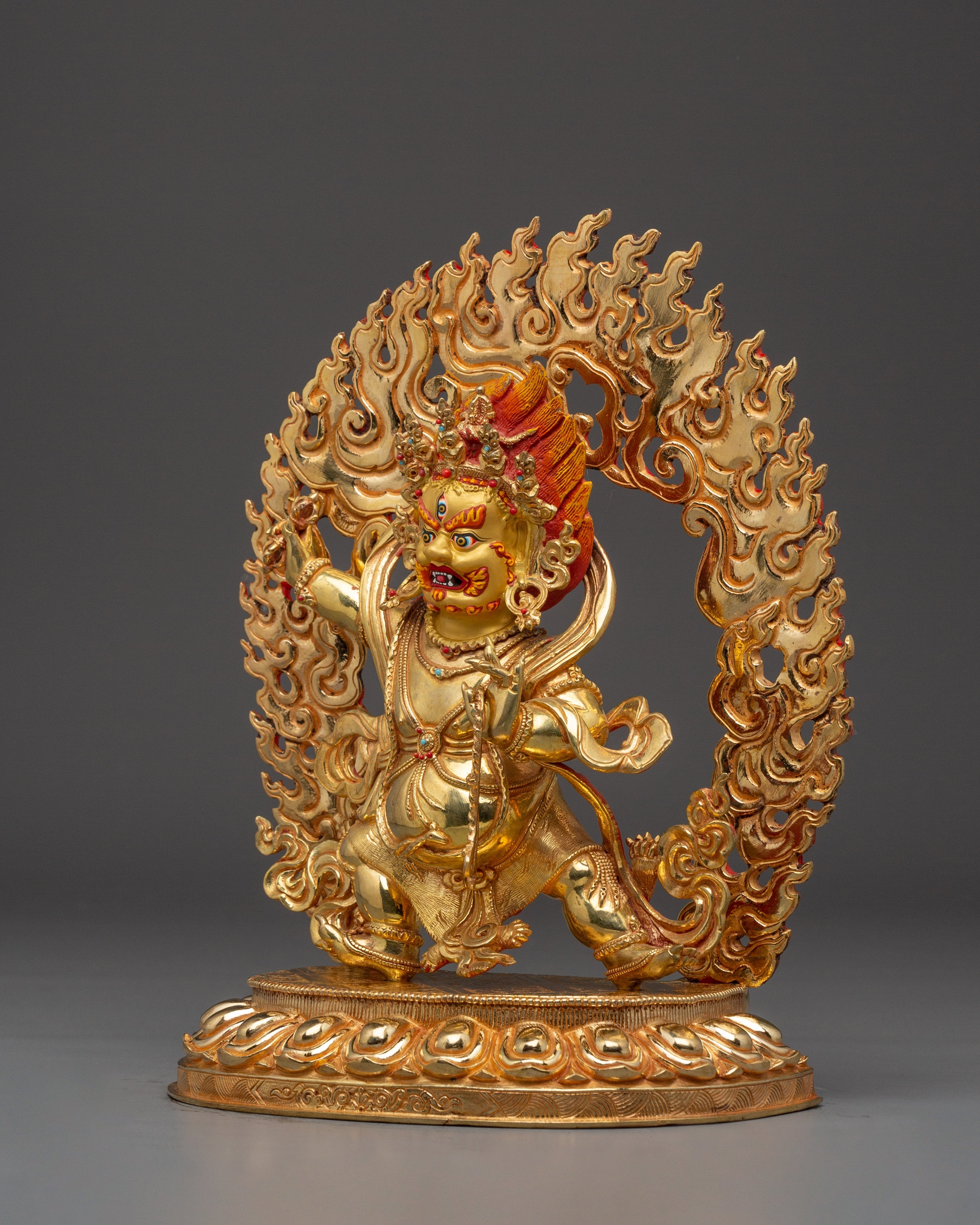 Tibetan Vajrapani Figurine | Protector Deity Statue