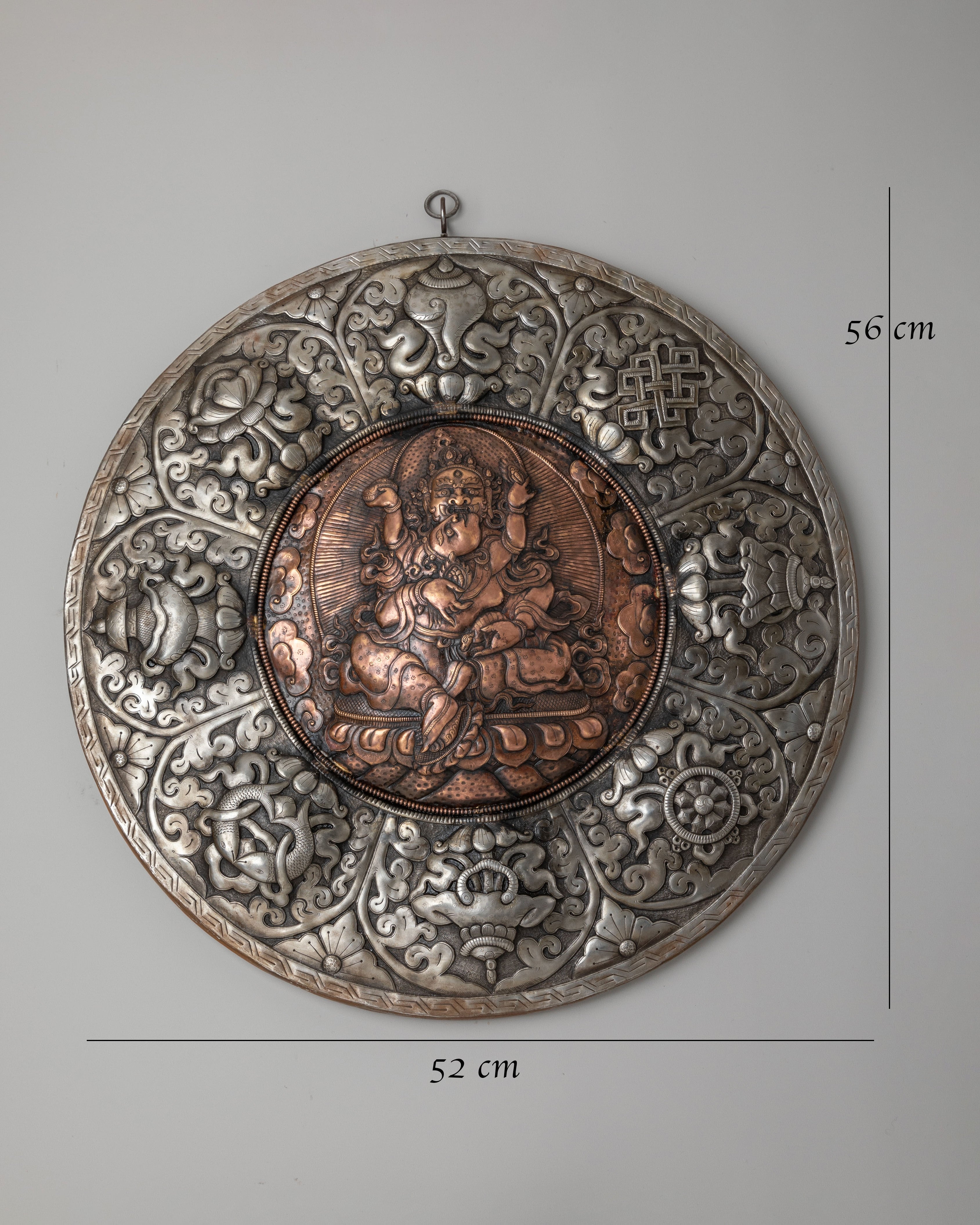Handcrafted Red Dzambhala Wall Hanging | A Symbol of Prosperity