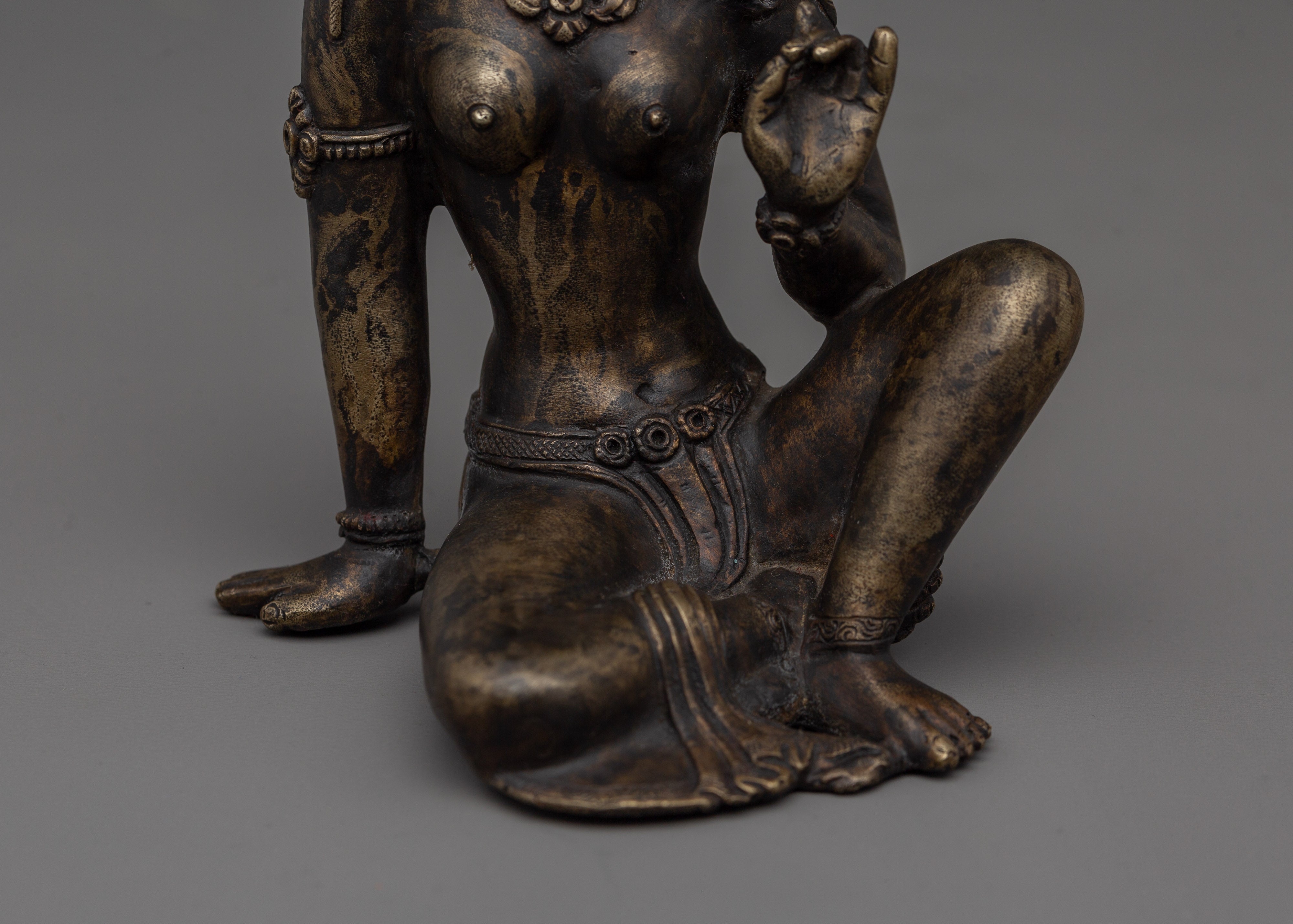 Feminine Energy Green Tara Statue | Tibetan Spiritual Artwork