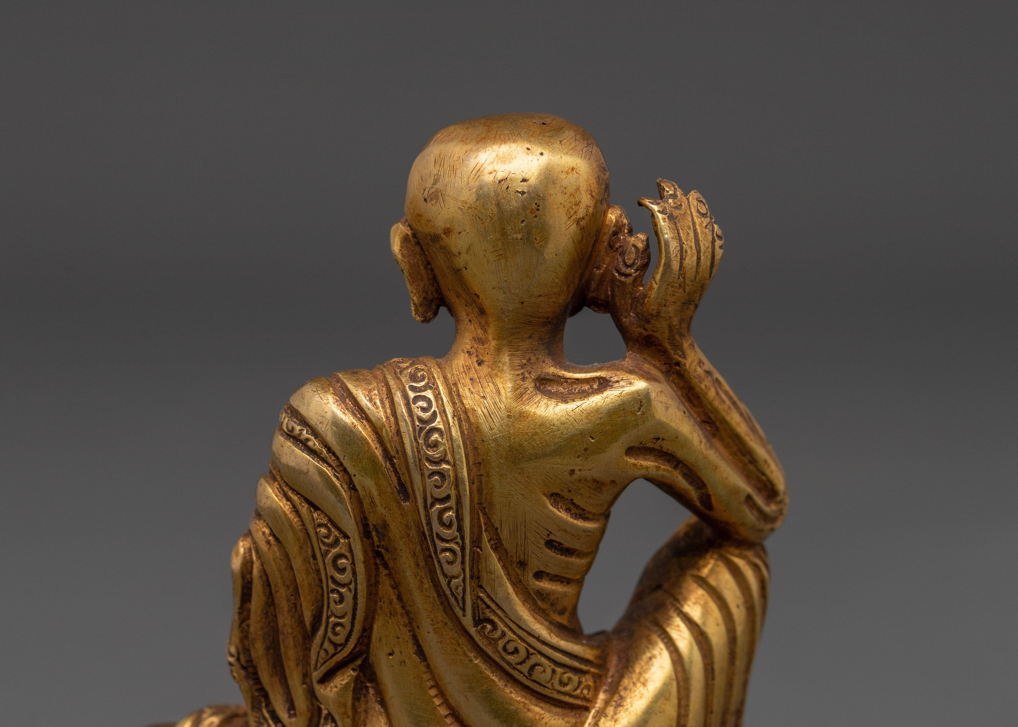 Milarepa Gold Plated Statue | Tibetan Buddhist Master