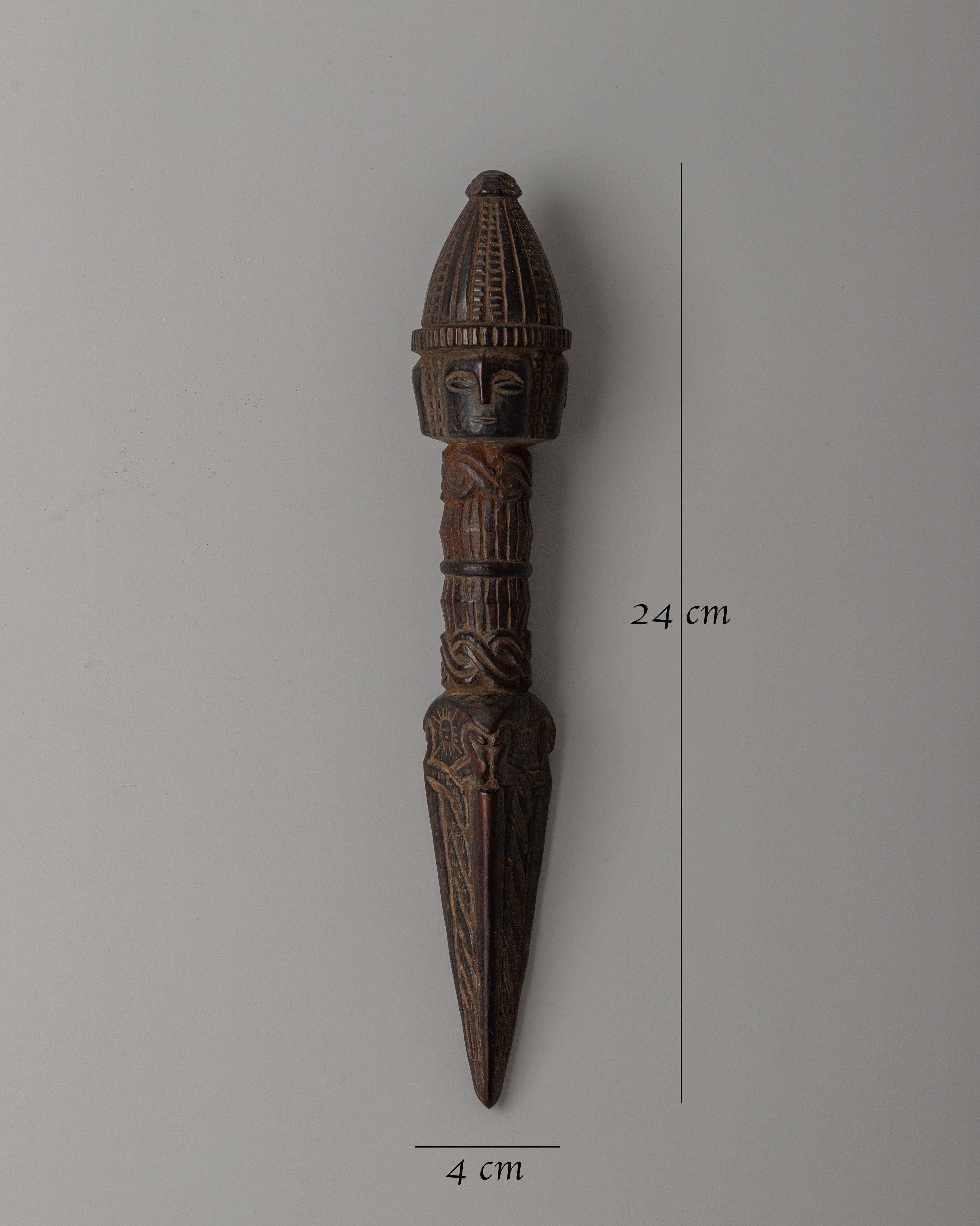 Sacred wooden Phurba dagger | Tantric Protection Tool