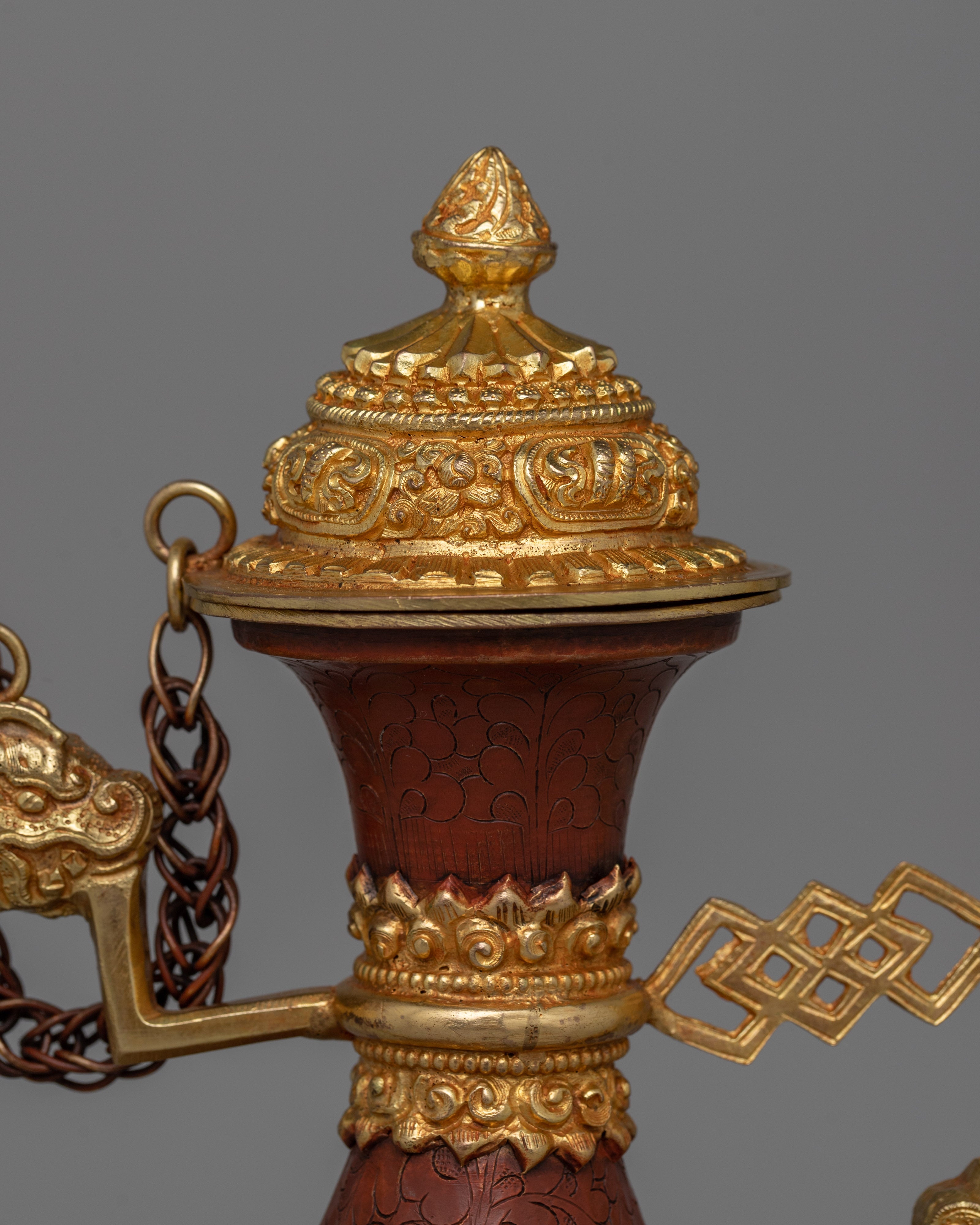 Traditional Buddhist Tibetan Copper Tea Pot | Handcrafted for Rituals, Serving, or Display