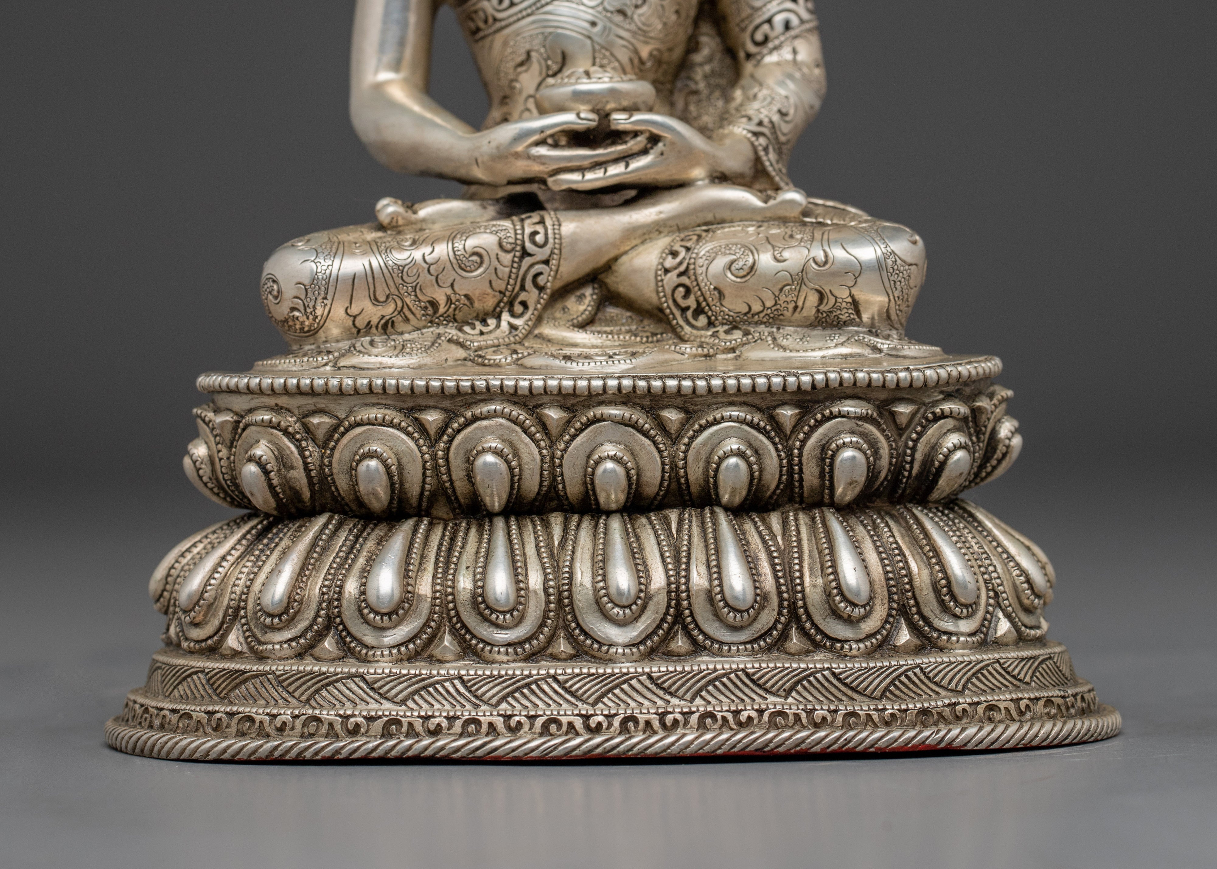 Amitabha Buddha Silver Statue | The Ruler of Pure Land