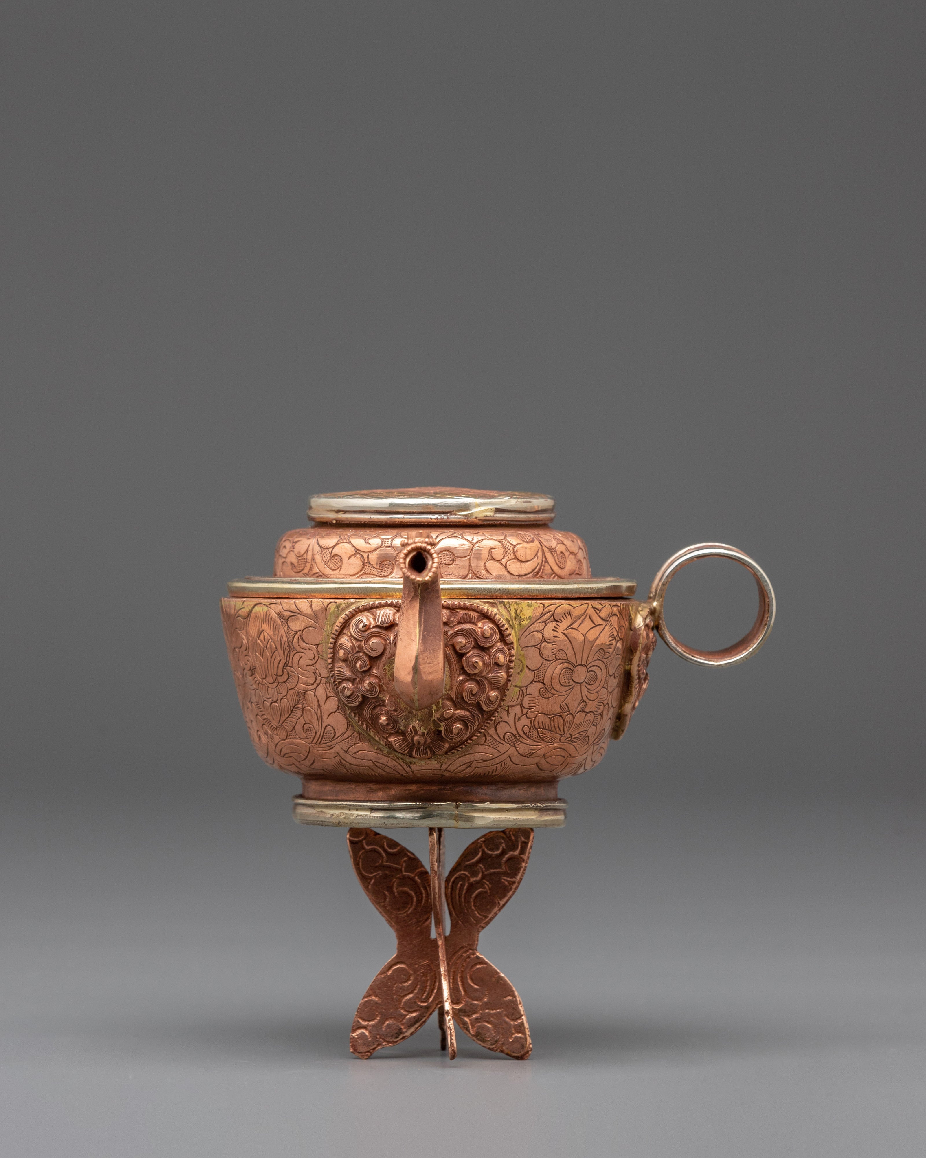 Handcrafted Copper Offering Bowls Set for Rituals and Meditation