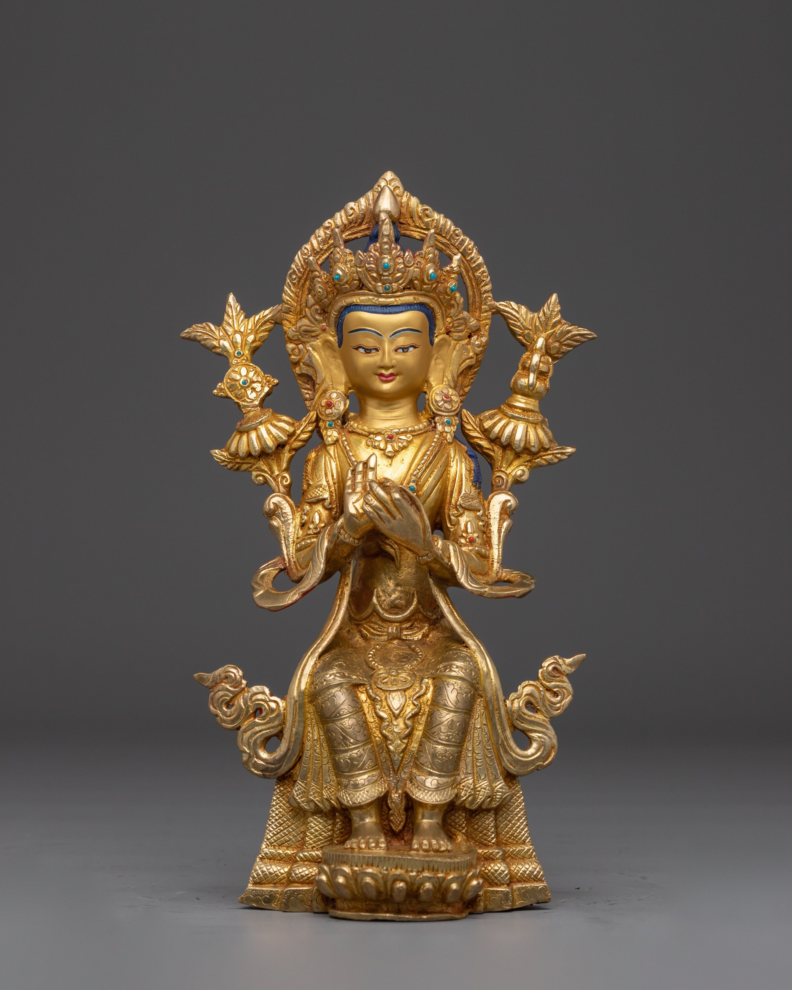 Future Buddha Maitreya Handmade Statue 