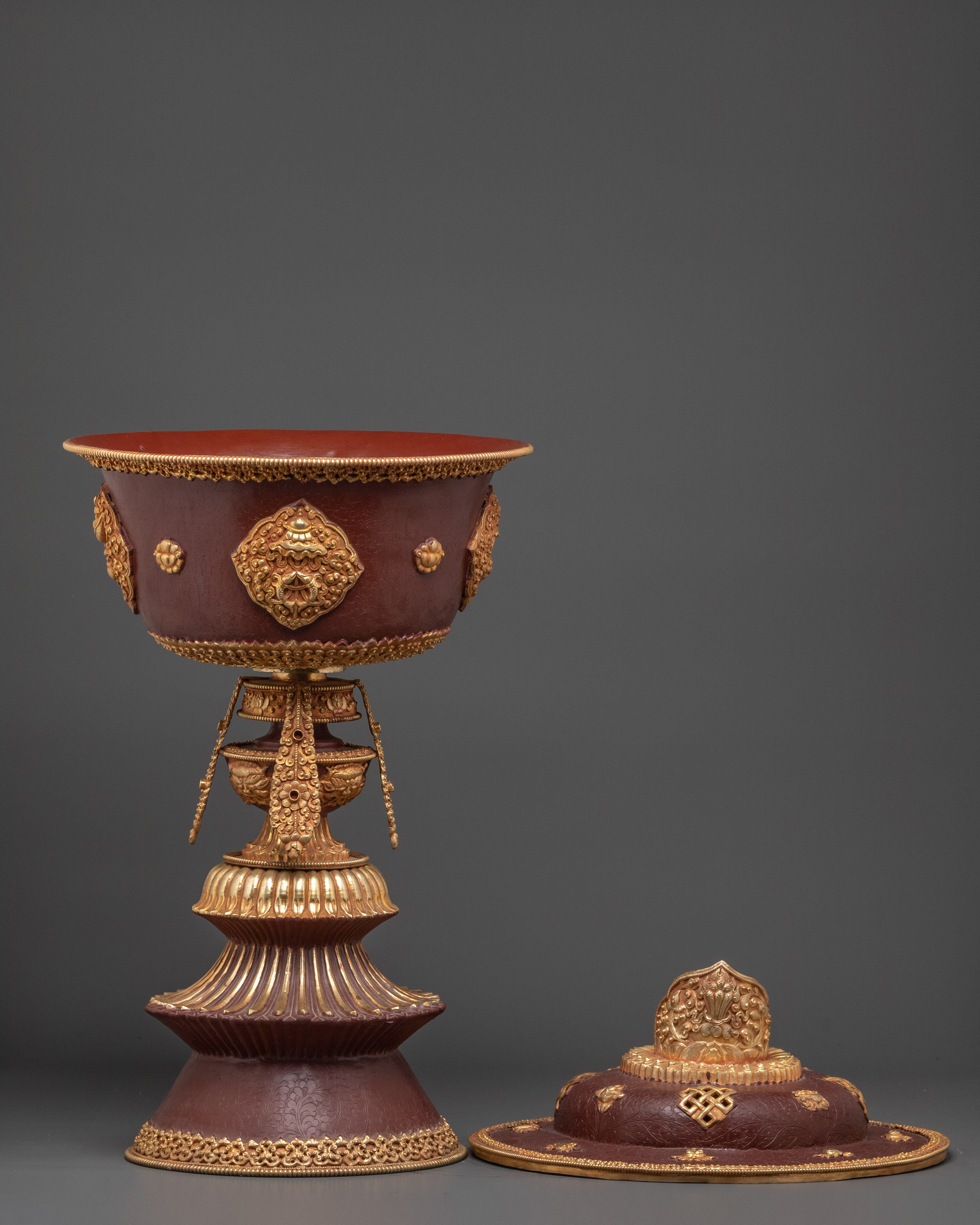 Handcrafted Tibetan Butter Lamp | Traditional Ritual Lamp
