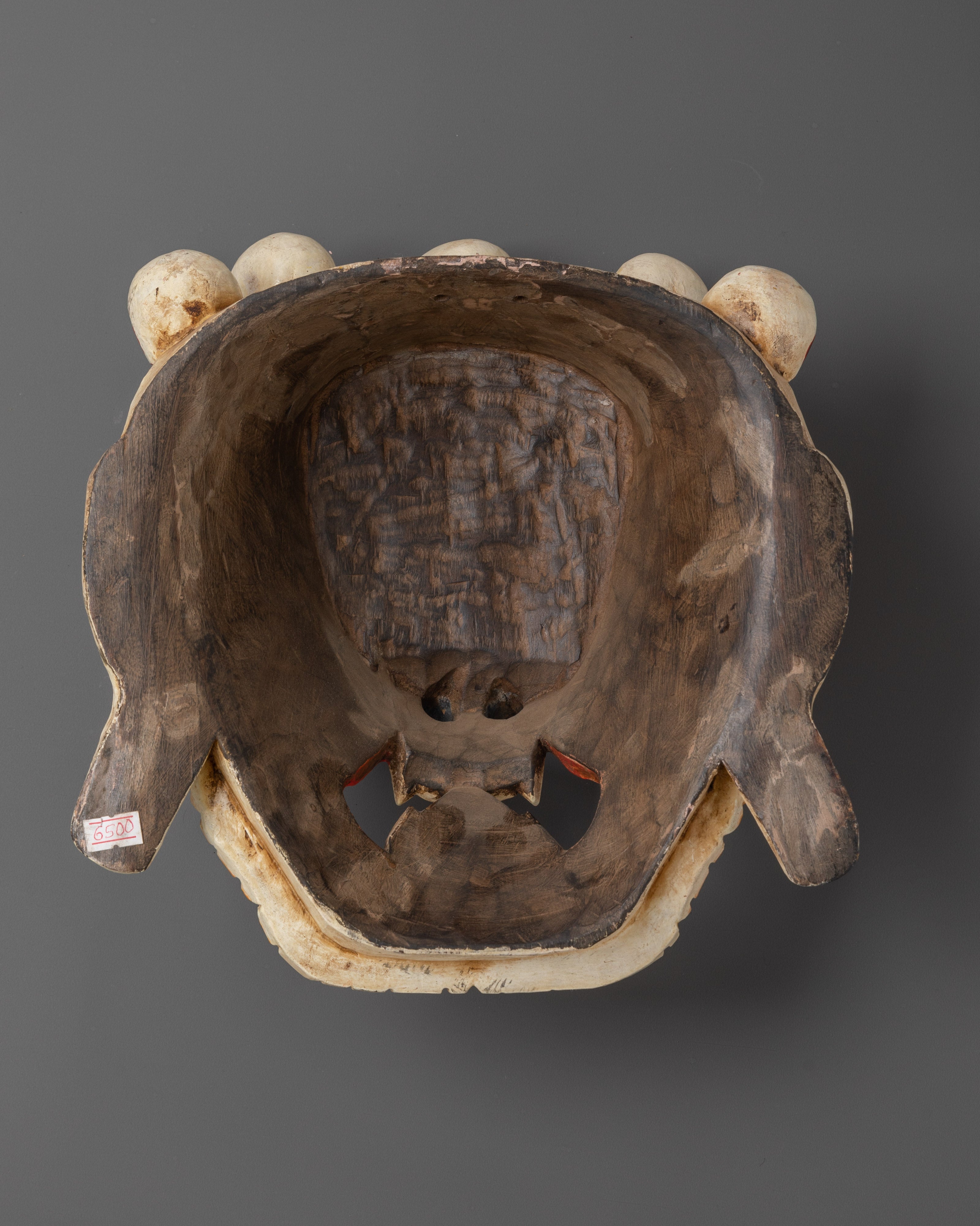 Wooden Bhairav Mask Wall Hanging | Tibetan Buddhist Protector Mask