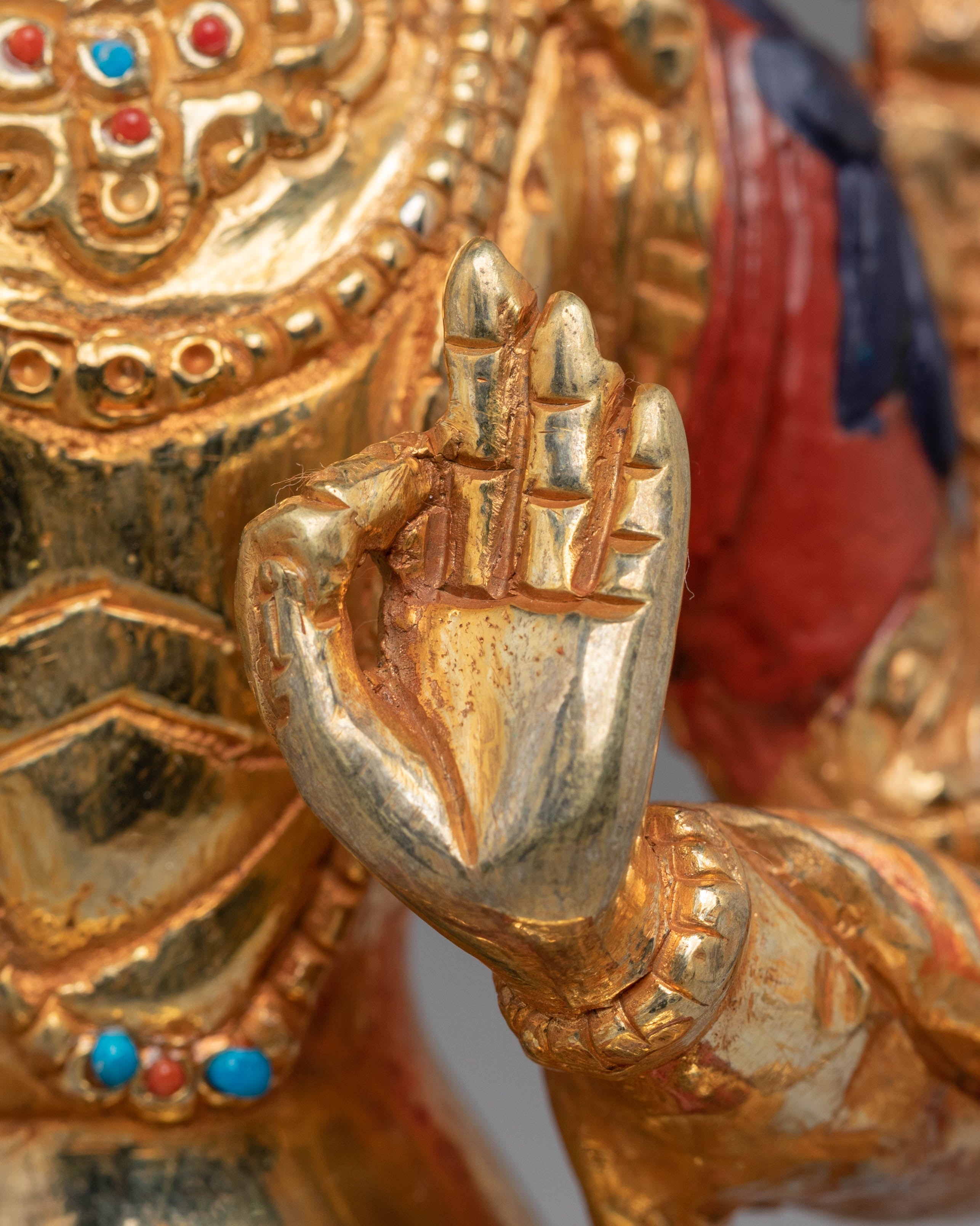 Handmade Bodhisattva Manjushri Sculpture | Wisdom Deity
