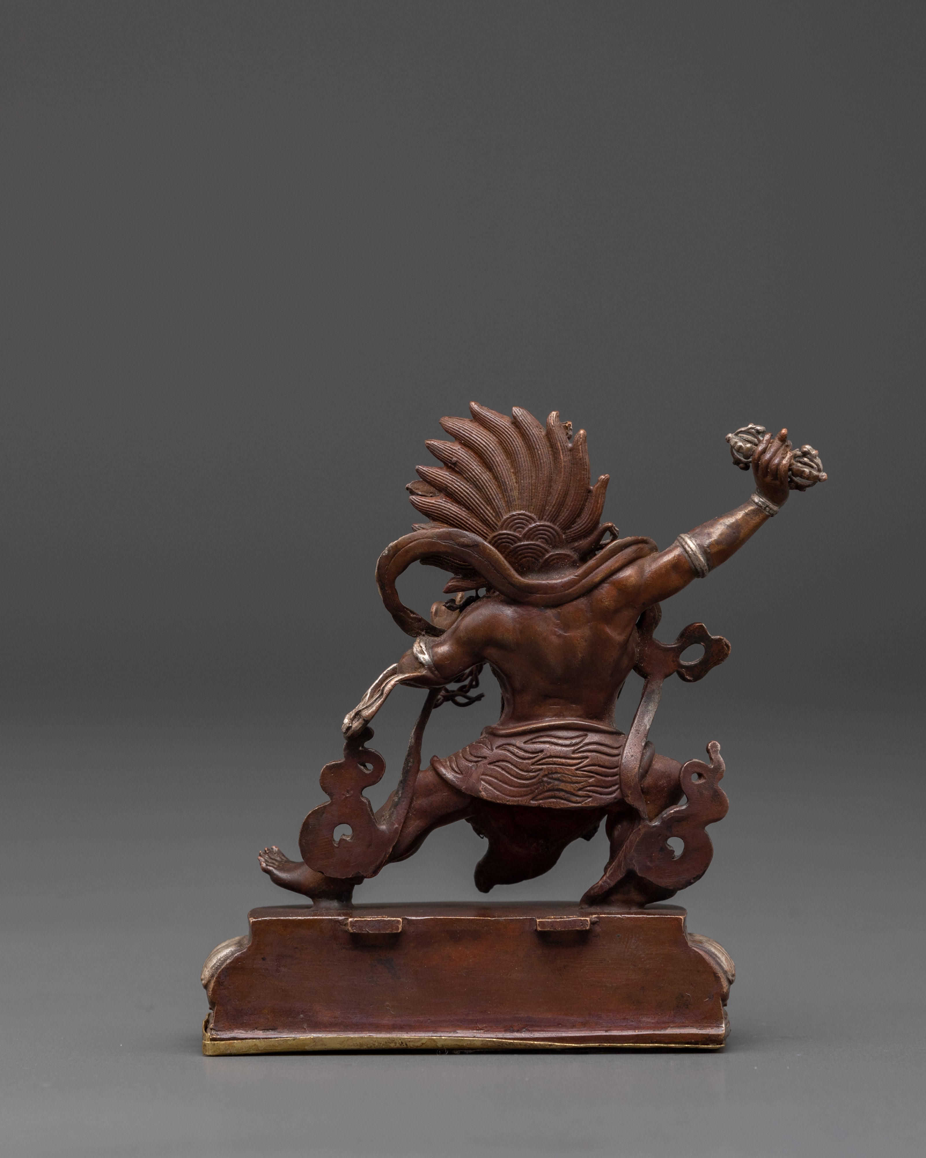Vajrapani Copper Statue | Buddhist Protector Deity Sculpture