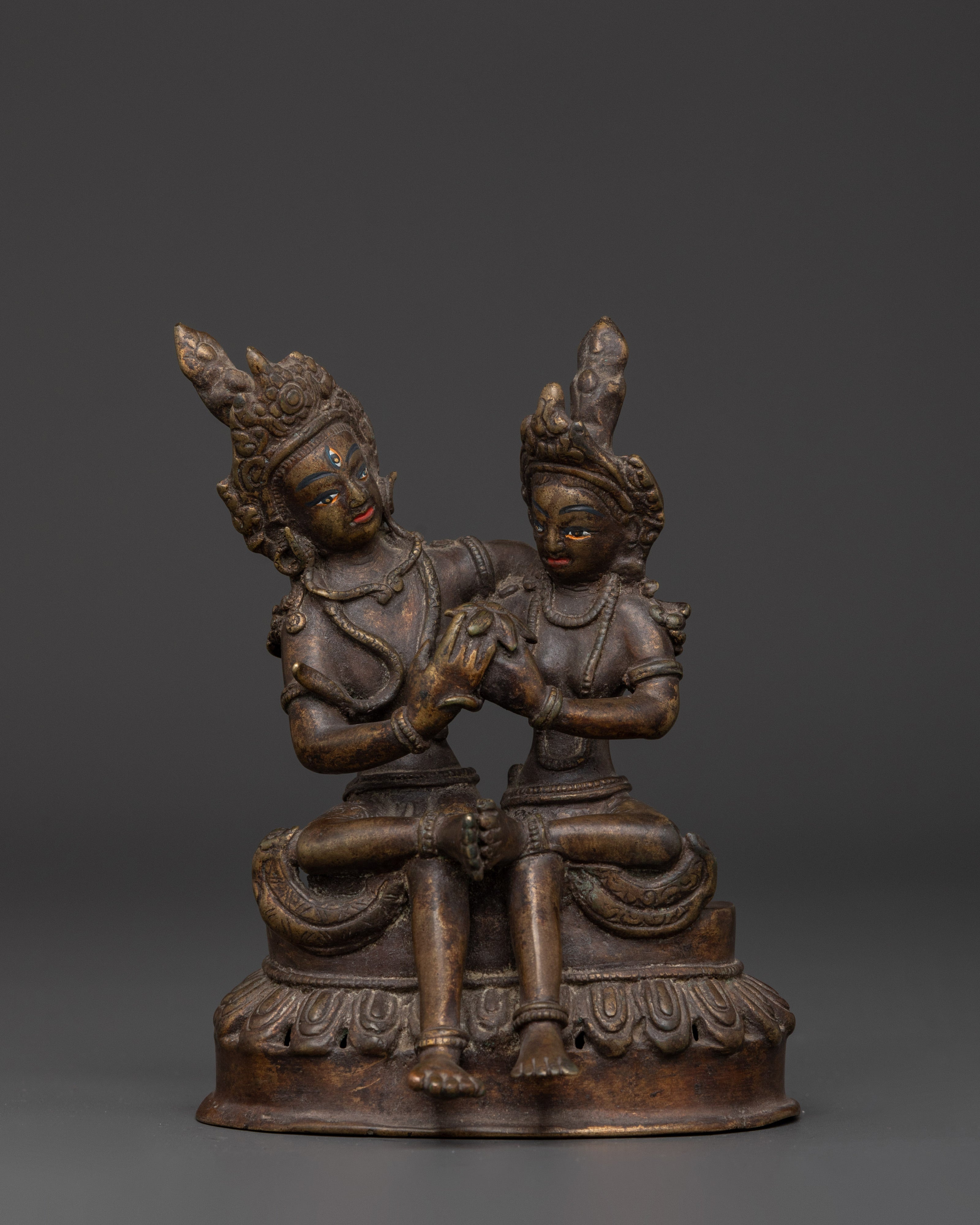 Shiva with consort statue